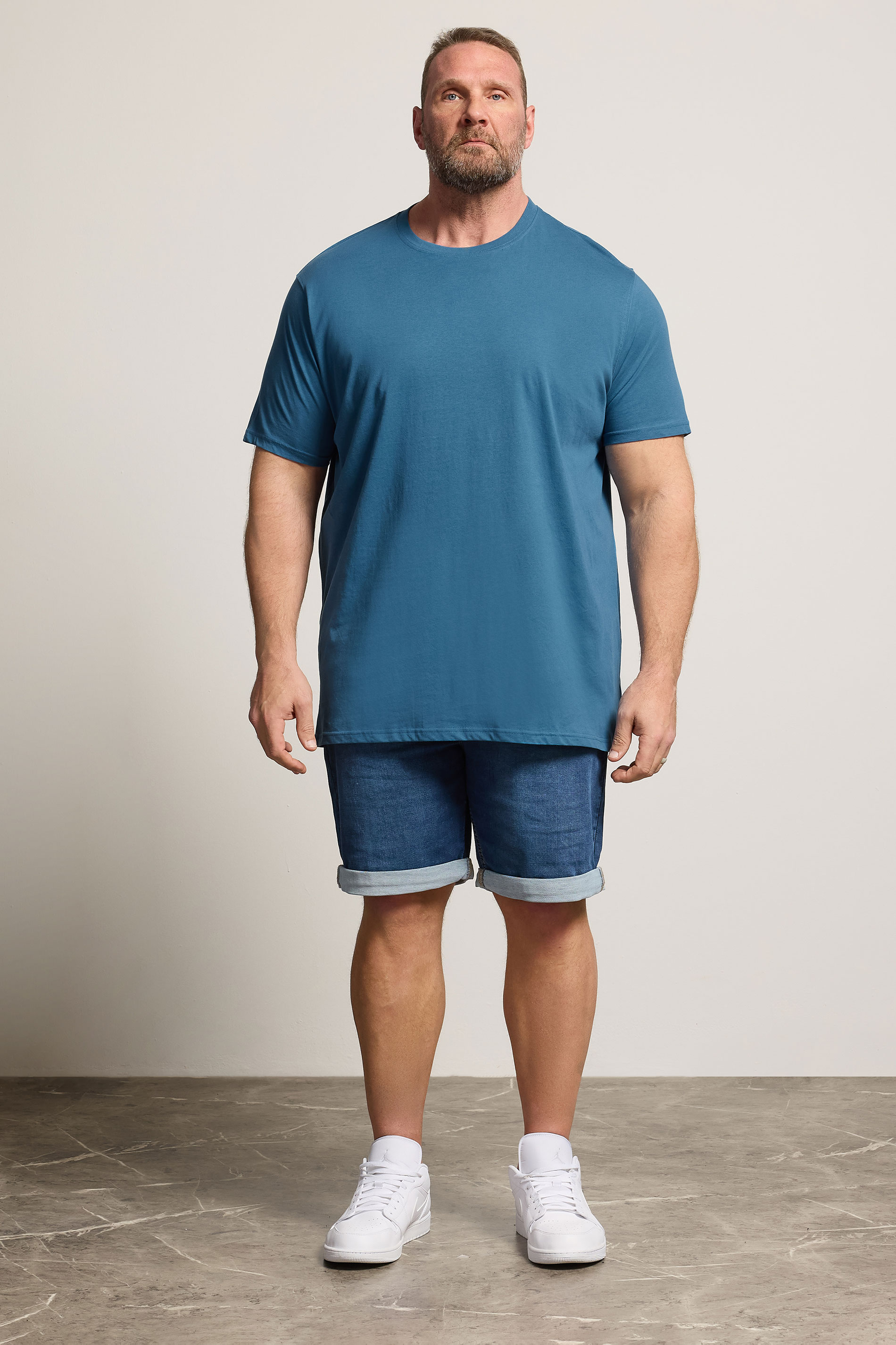 D555 Big & Tall Teal Blue Core T-Shirt | BadRhino 1