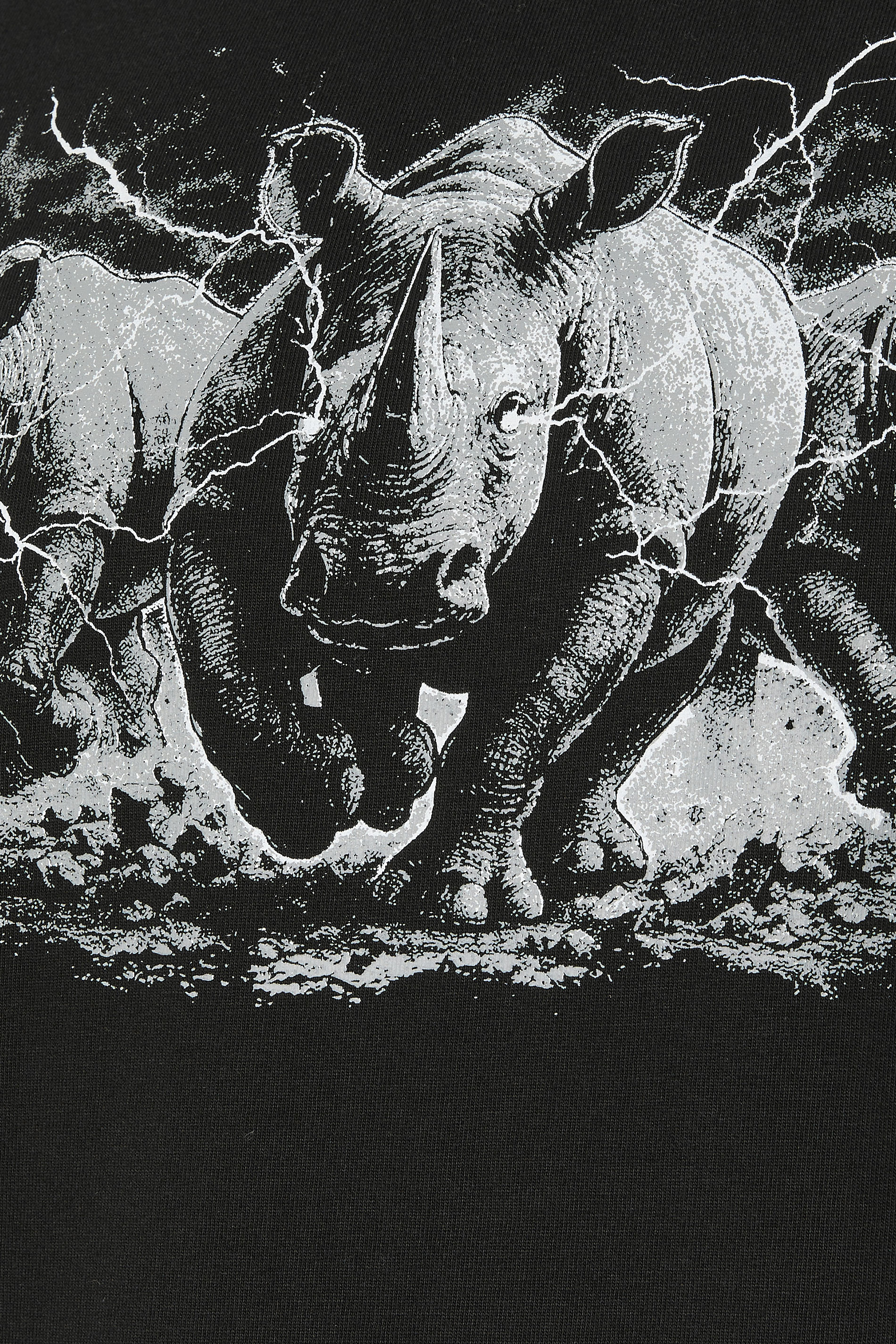 BadRhino Big & Tall Black Extra Long Rhino Graphic T-Shirt | BadRhino 3