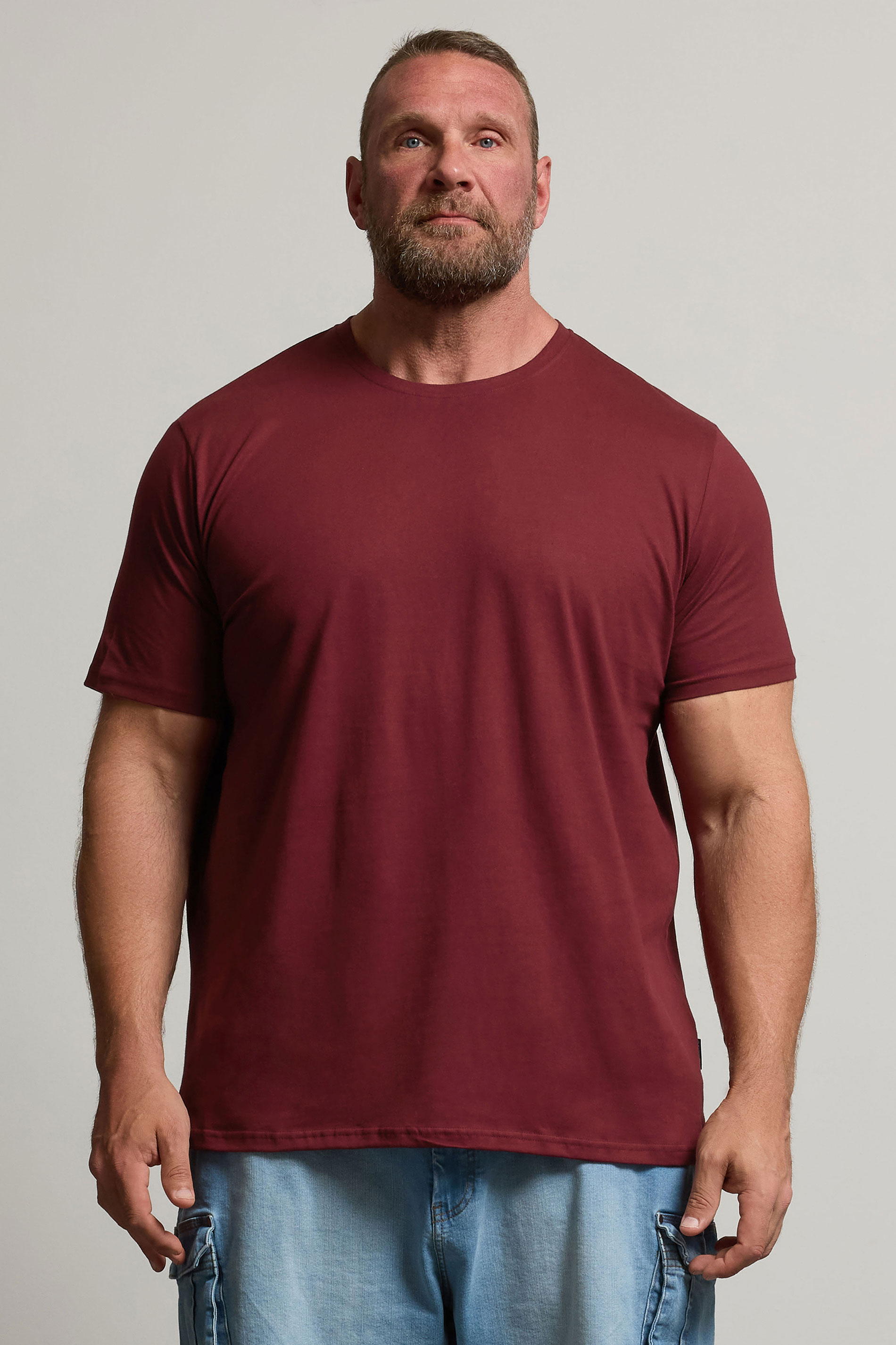 BadRhino Big & Tall Windsor Wine Red Extra Long Core T-Shirt | BadRhino 1