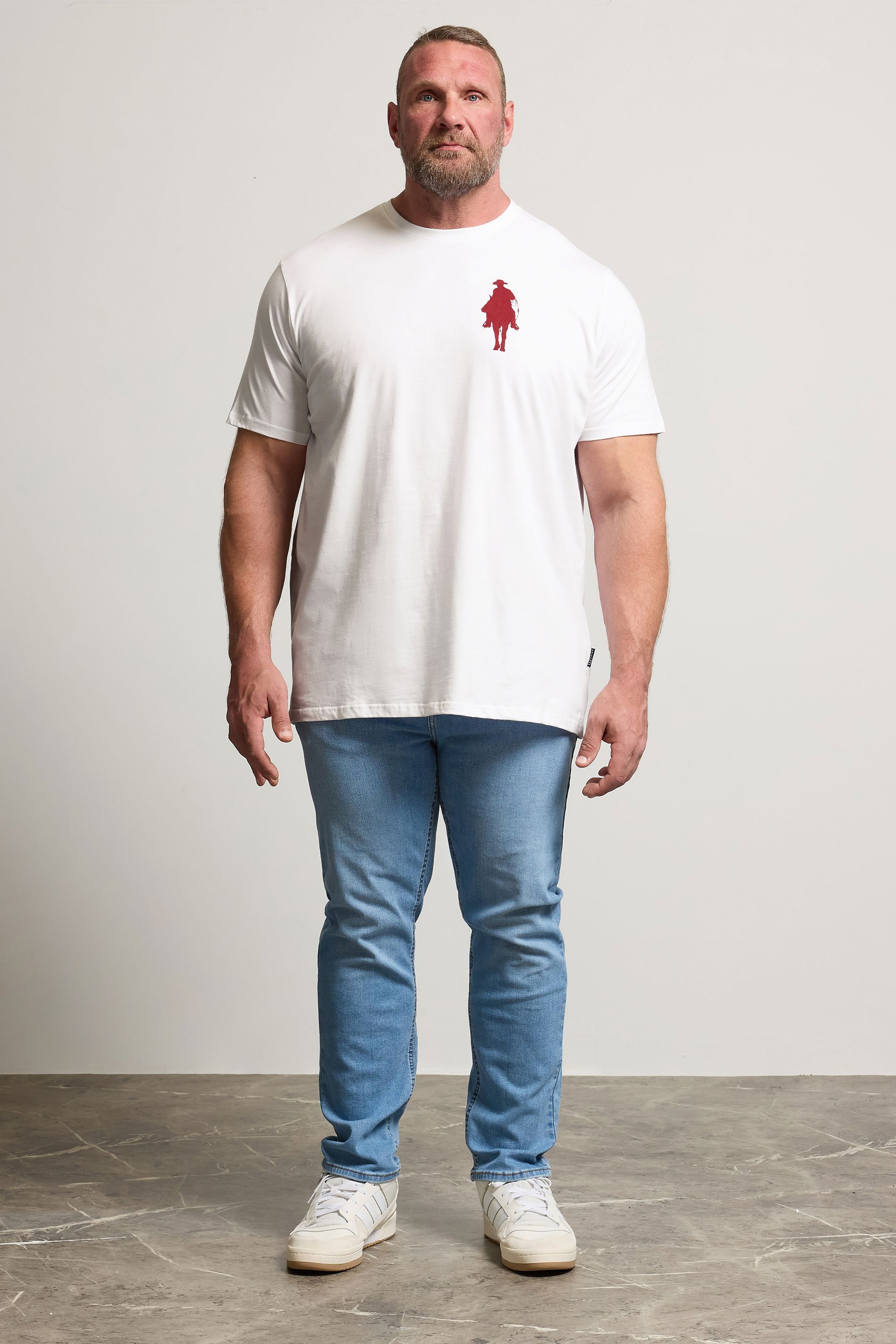 BadRhino Big & Tall White 'Pitchfork' Graphic T-Shirt | BadRhino 4