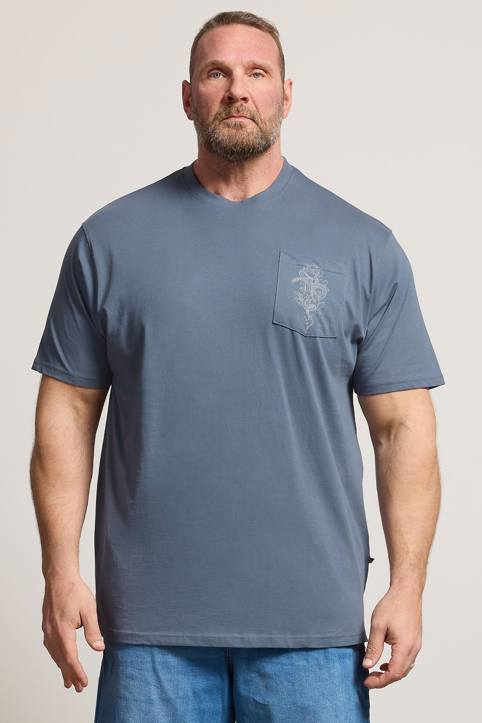KAM Big & Tall Blue Snake Print T-Shirt | BadRhino 3