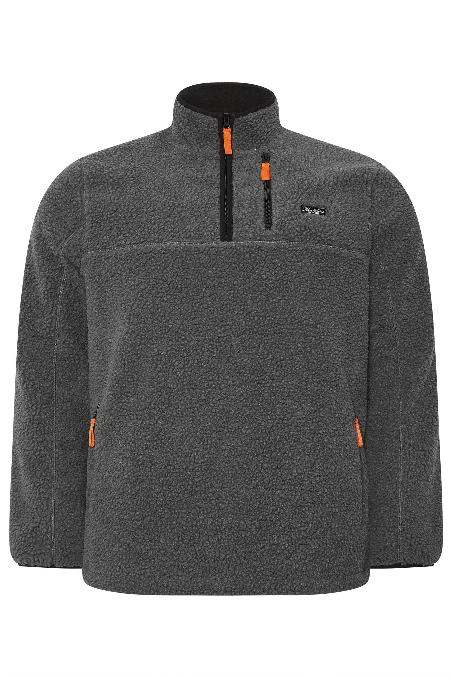 BadRhino Big & Tall Grey Sherpa Quarter Zip Fleece | BadRhino 5