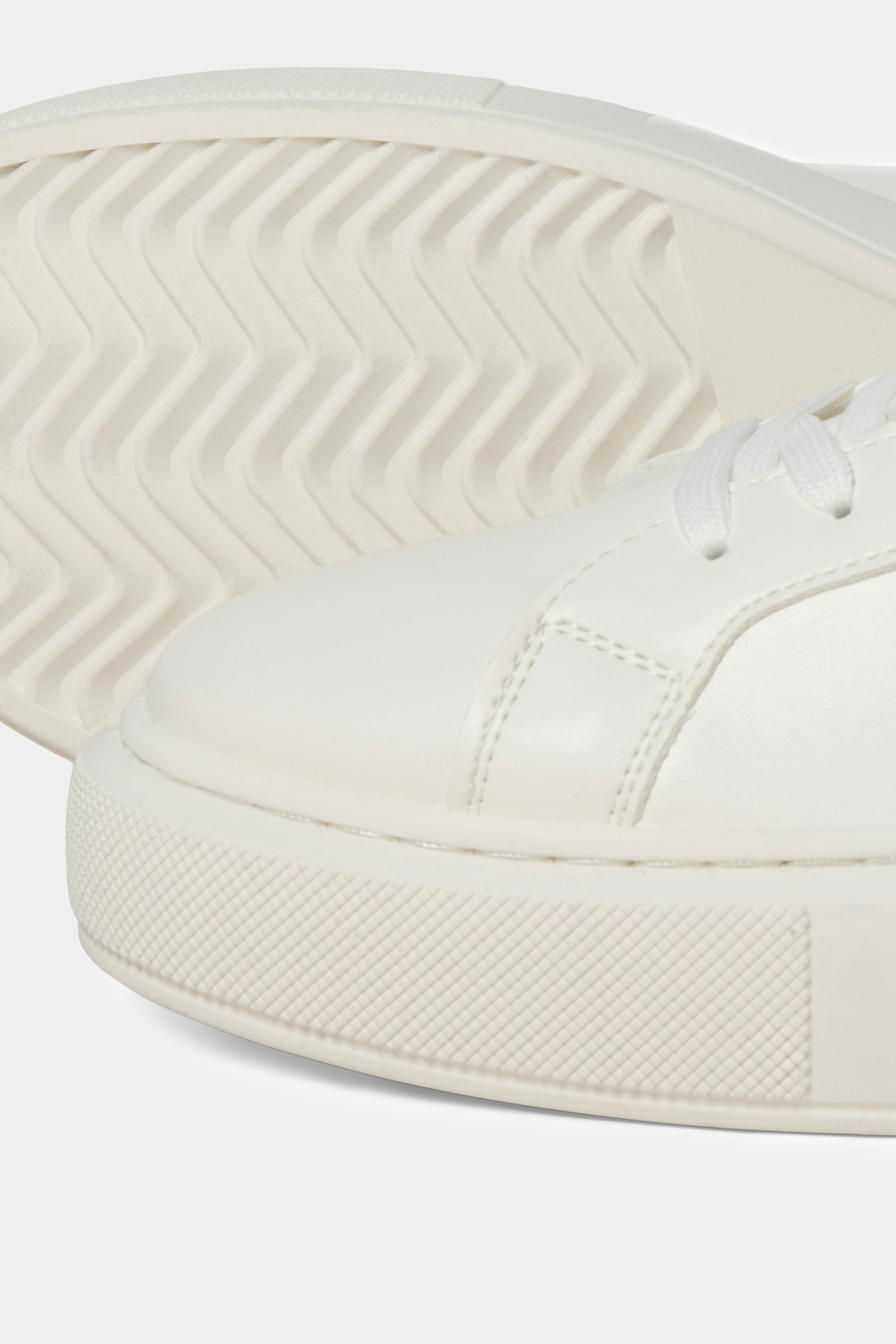 JACK & JONES White Cupsole PU Trainer | BadRhino 4