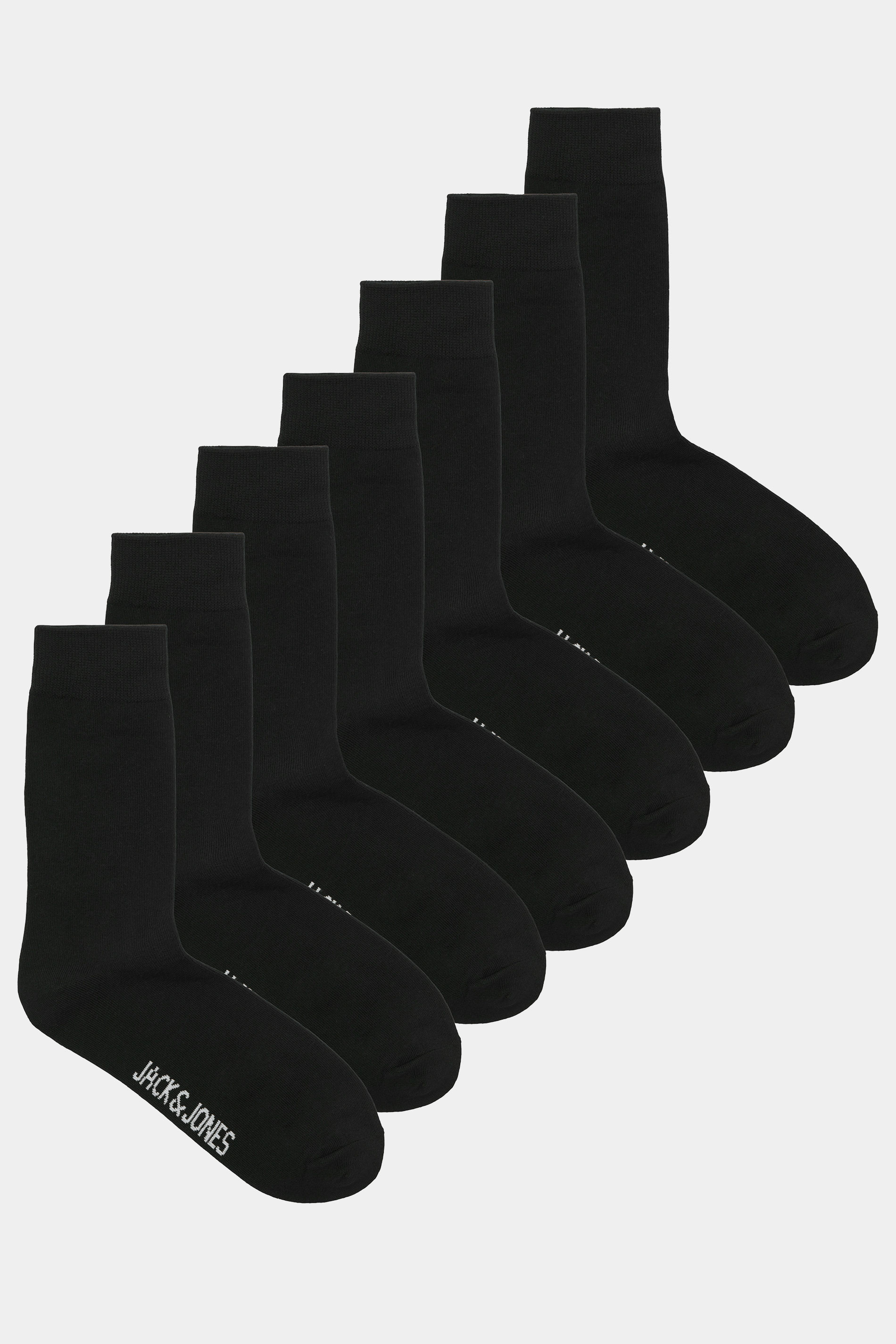 JACK & JONES 7 Pack Black Socks | BadRhino 3