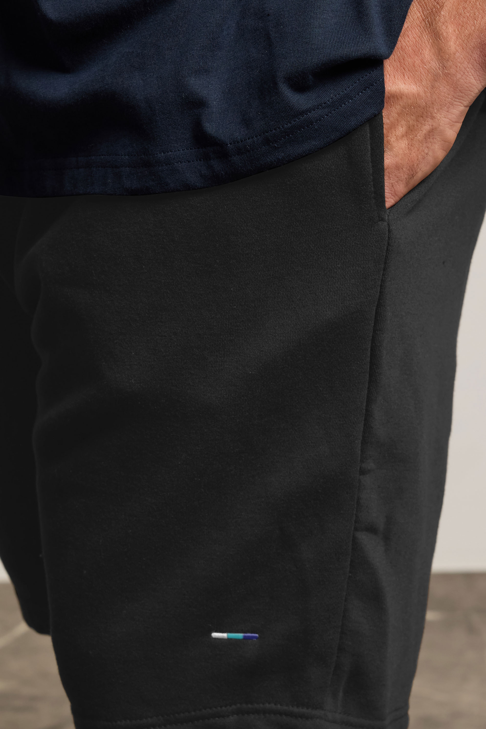 BadRhino Big & Tall 2 PACK Navy Blue & Black Jogger Shorts | BadRhino 5