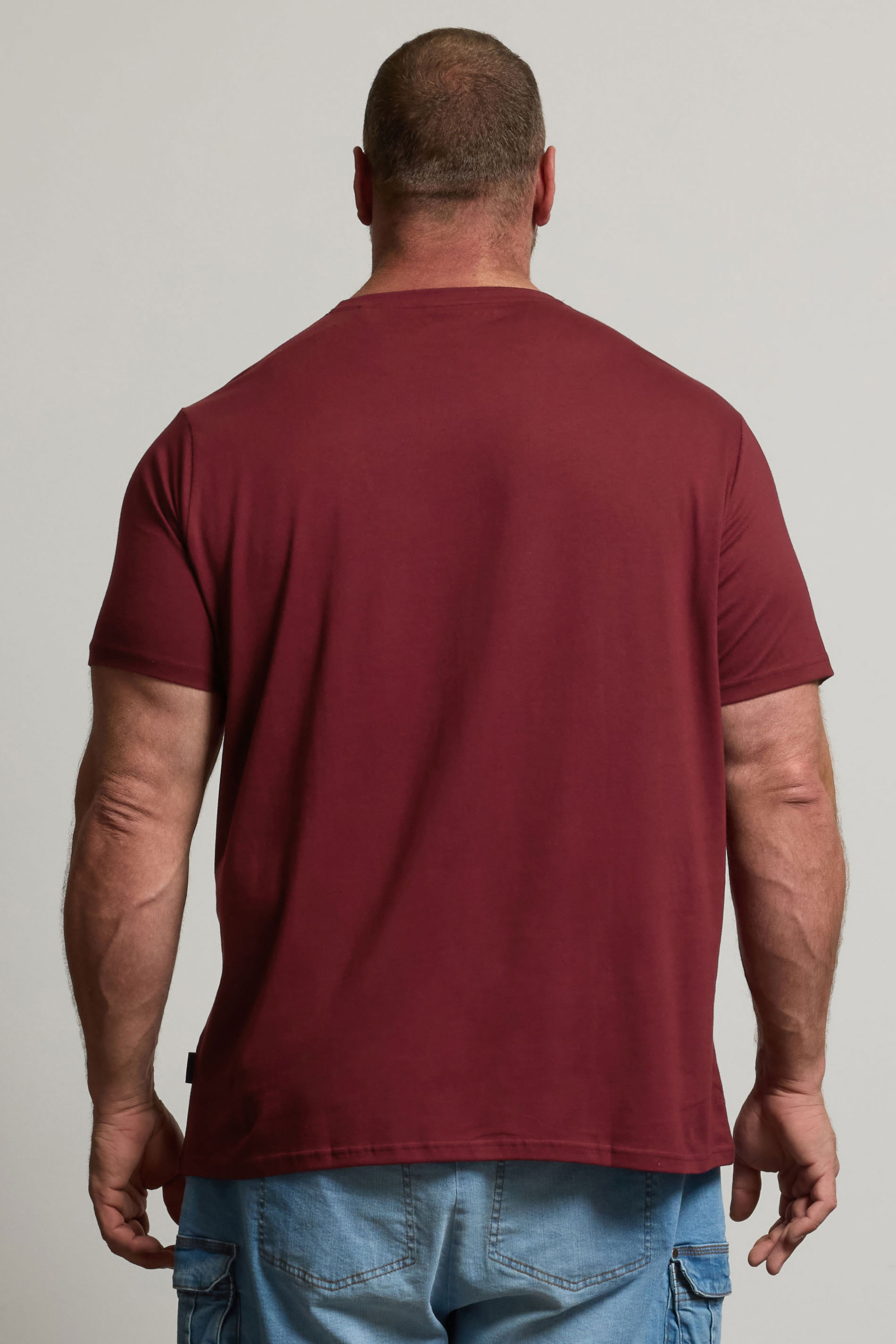 BadRhino Big & Tall Windsor Wine Red Extra Long Core T-Shirt | BadRhino 3