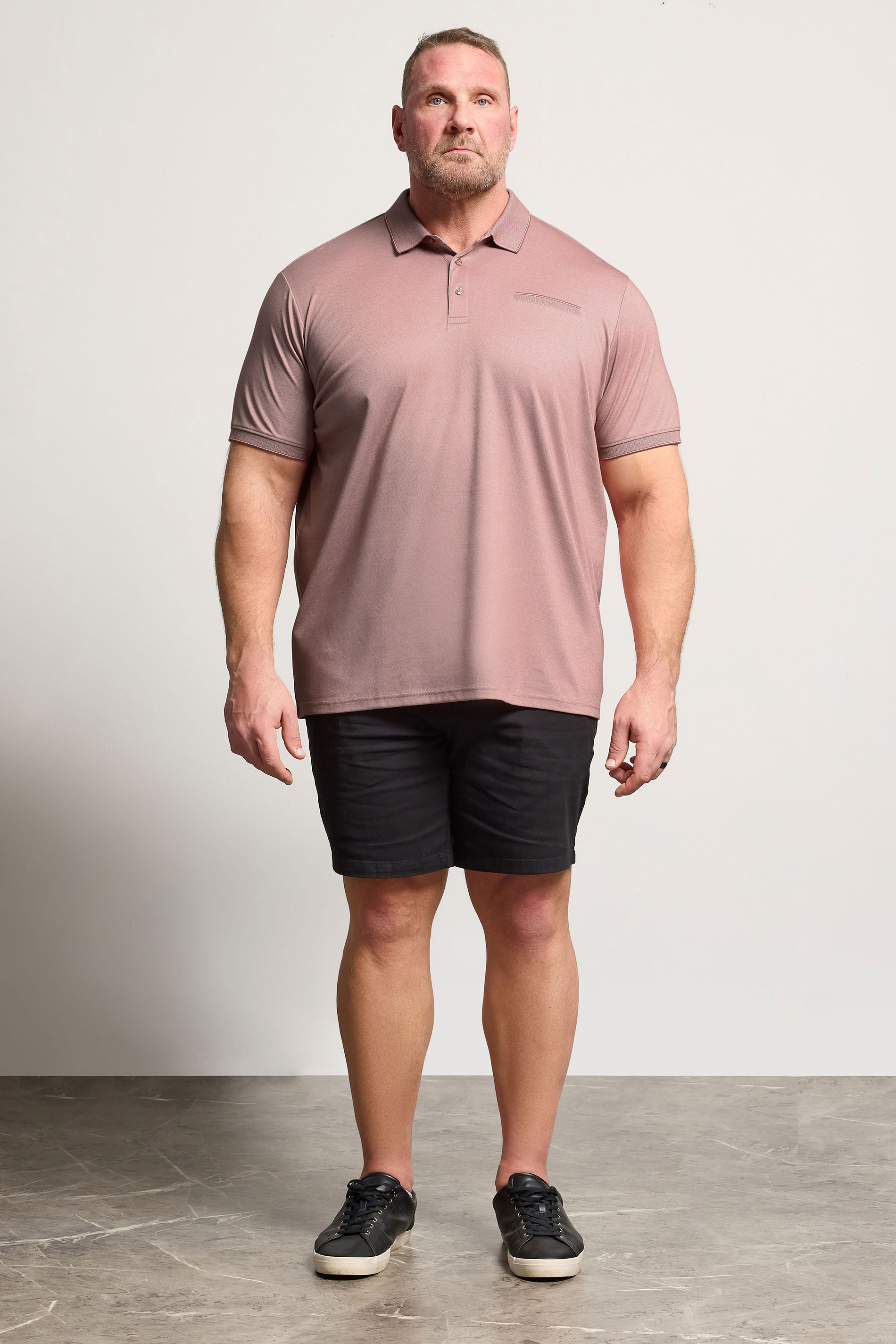 BadRhino Big & Tall Orange Chambray Polo Shirt | BadRhino 1