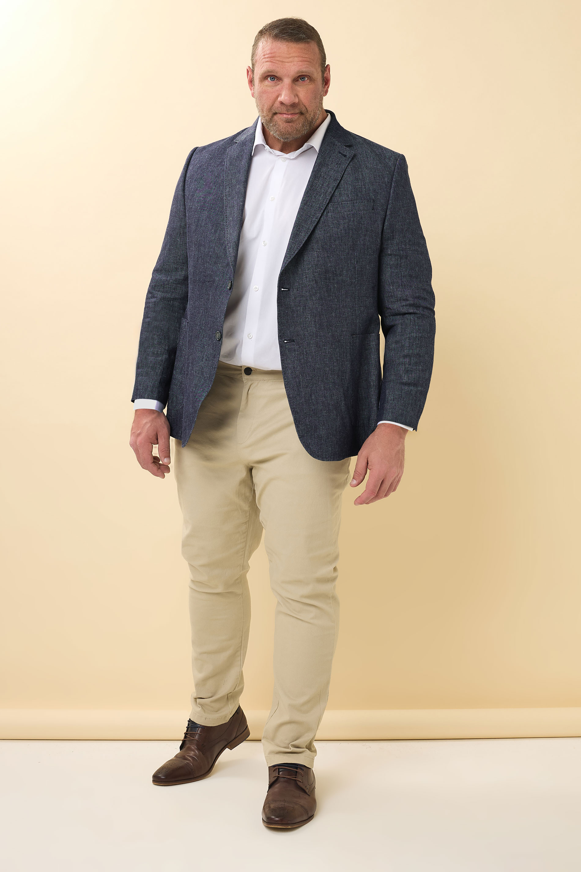 BadRhino Tailoring Big & Tall Blue Denim Chambray Suit Jacket | BadRhino 3