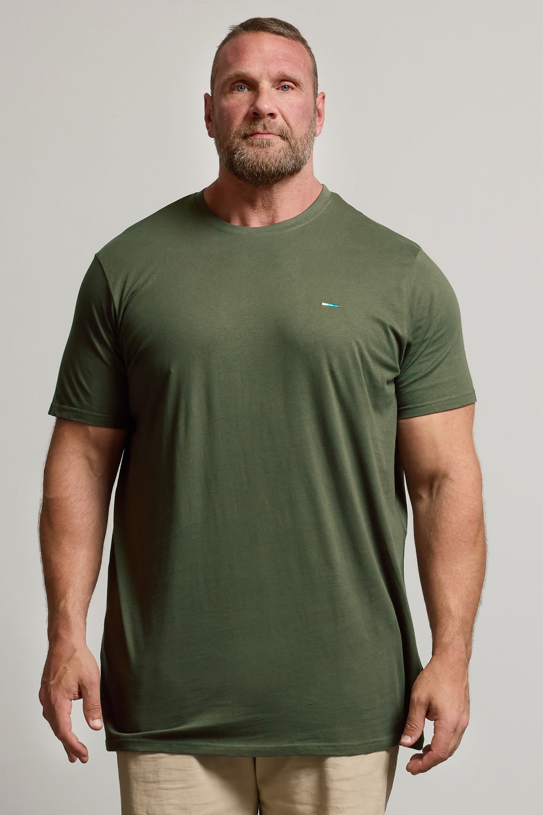 BadRhino Big & Tall Khaki Green Extra Long Core T-Shirt | BadRhino 1