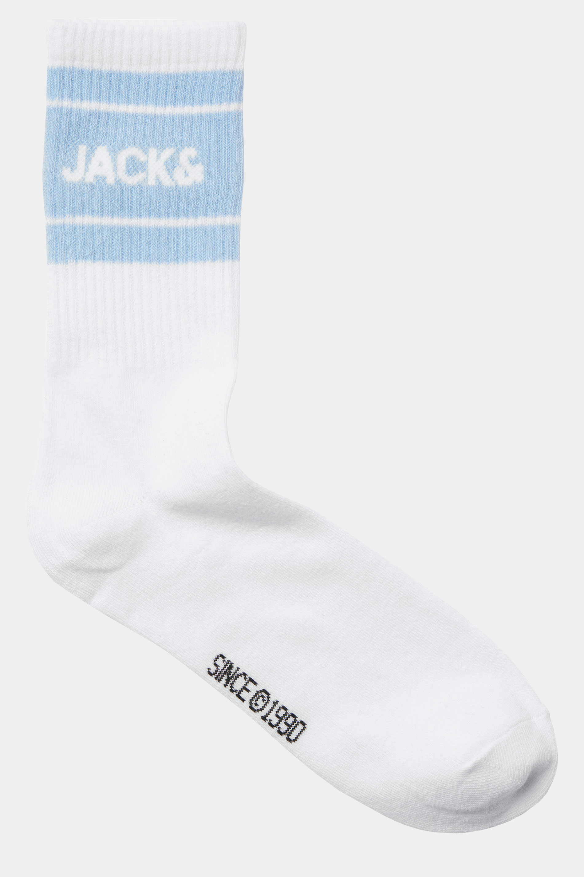 JACK & JONES 3 Pack Black & White Tennis Socks | BadRhino 2