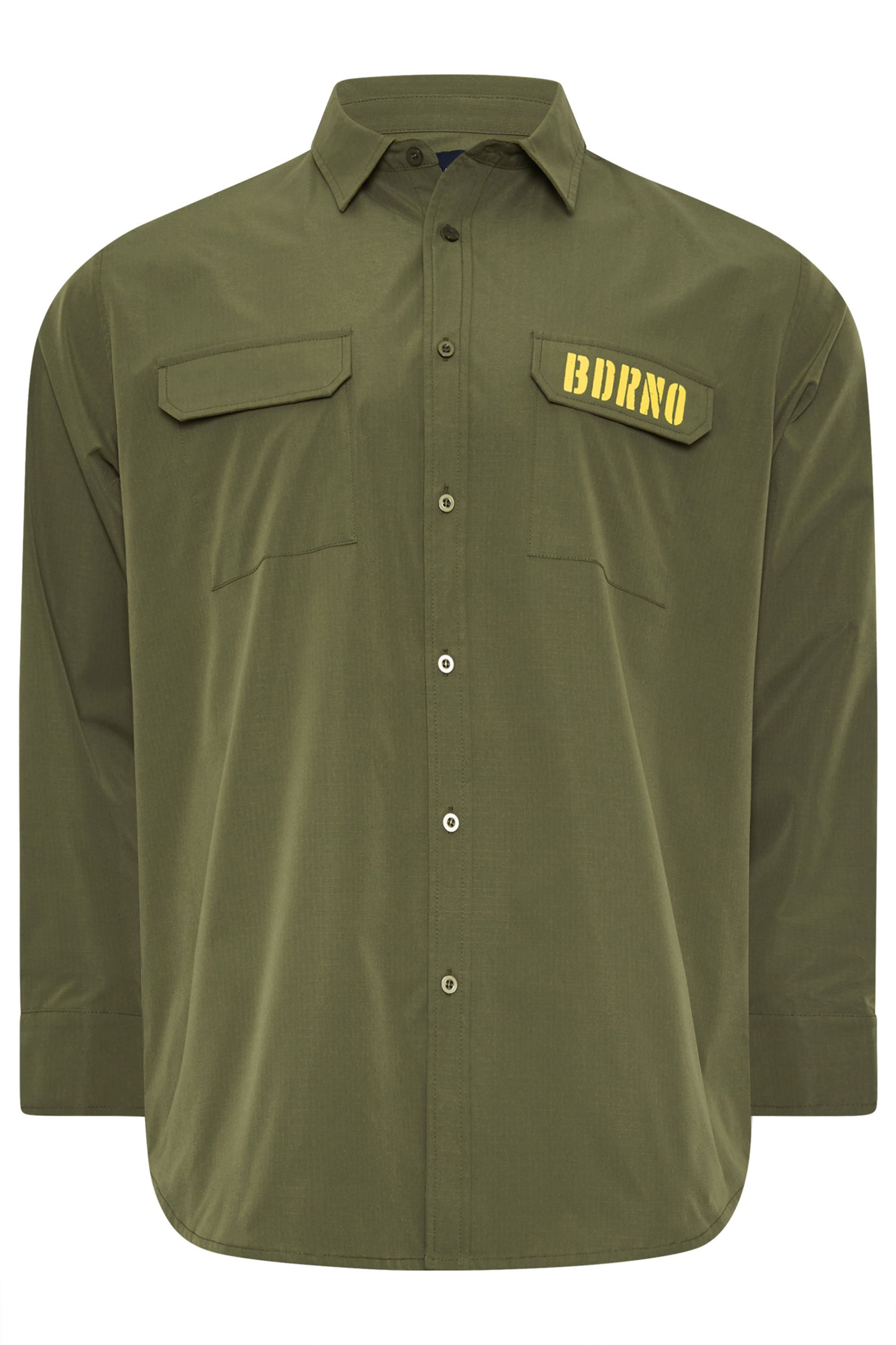 BadRhino Big & Tall Khaki Green Military Ripstop Shirt | BadRhino 5