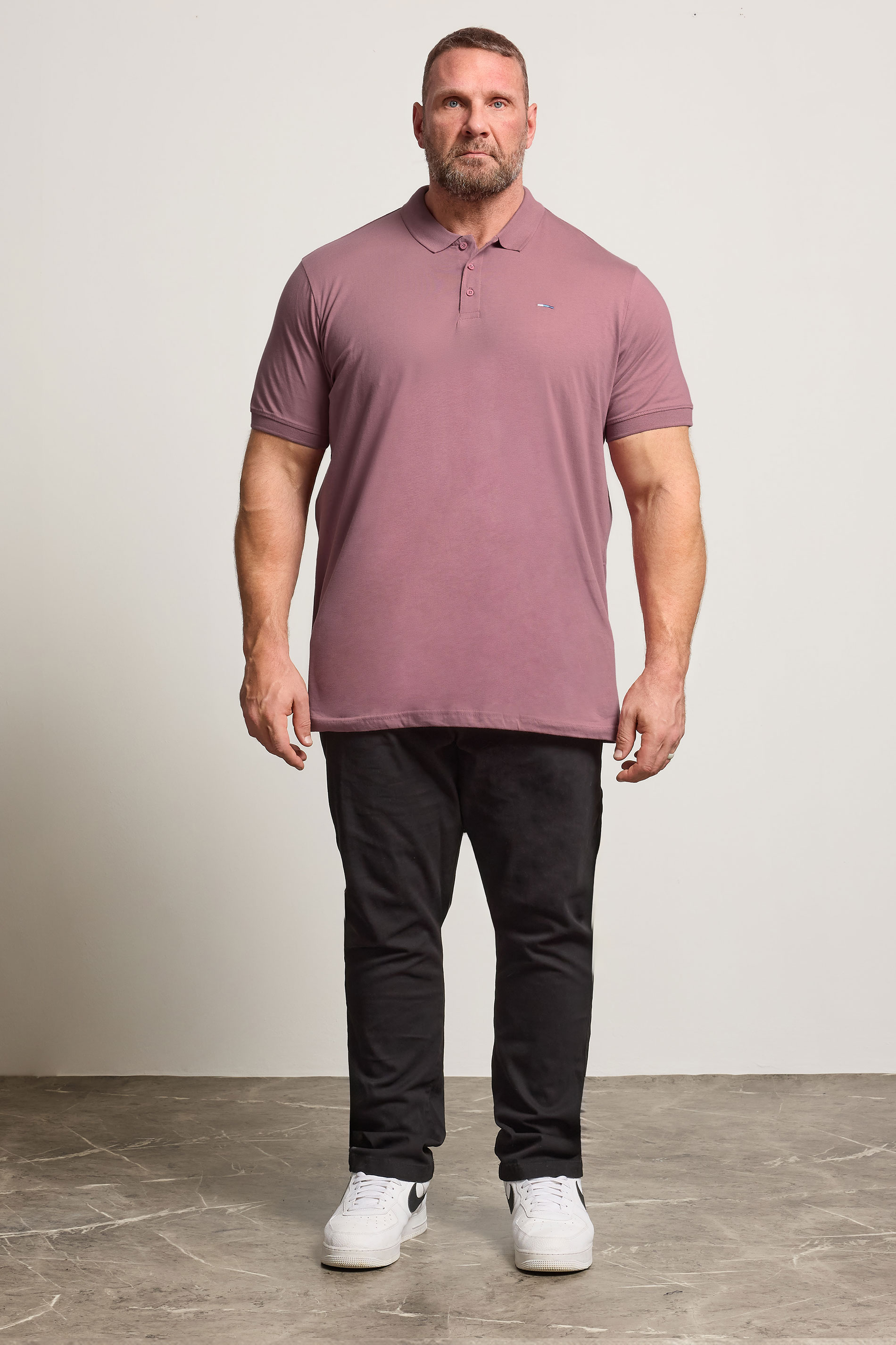 BadRhino Big & Tall Plum Purple Jersey Polo Shirt | BadRhino 2