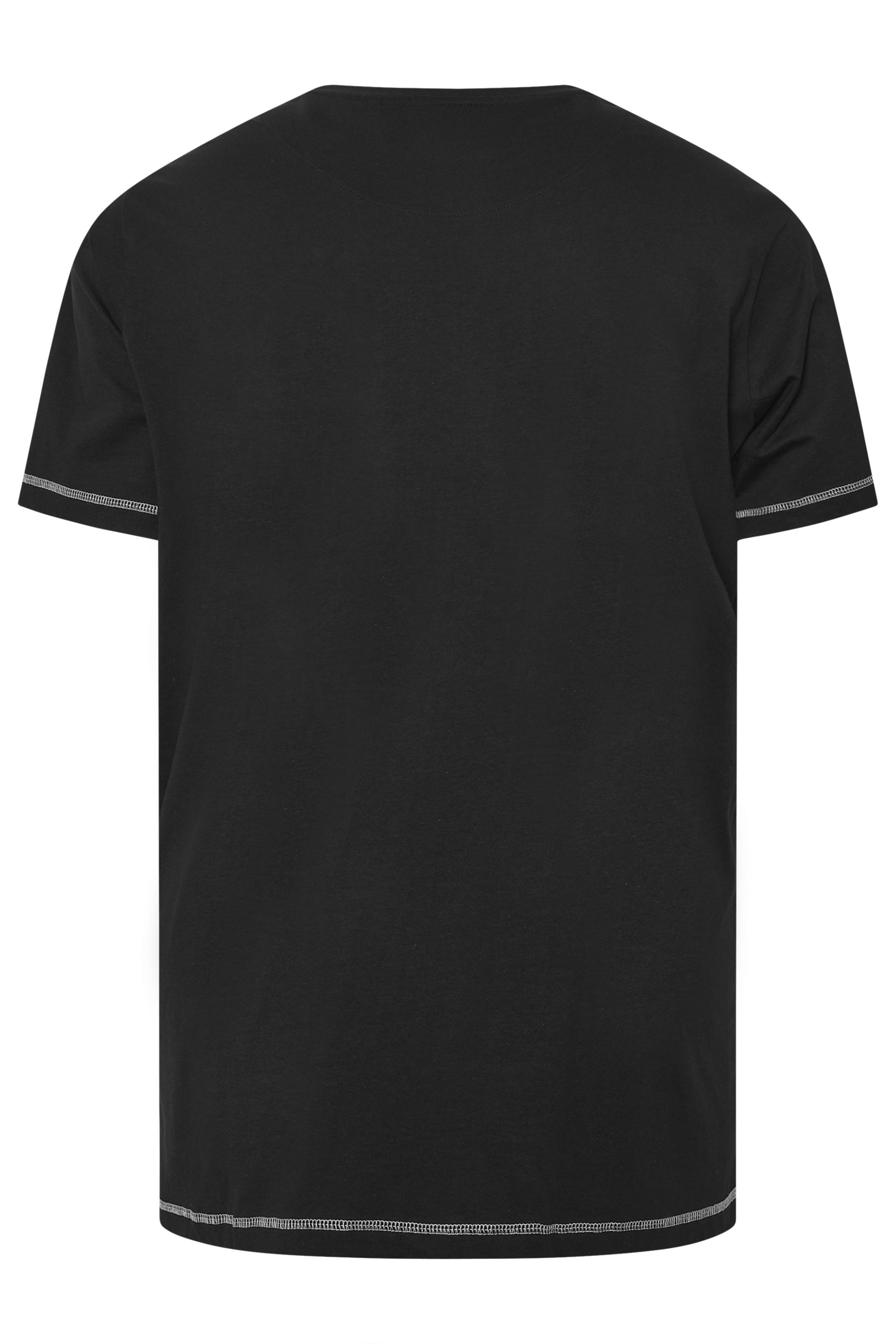 KAM Big & Tall Black 'Lucky' Skull T-Shirt | BadRhino 4