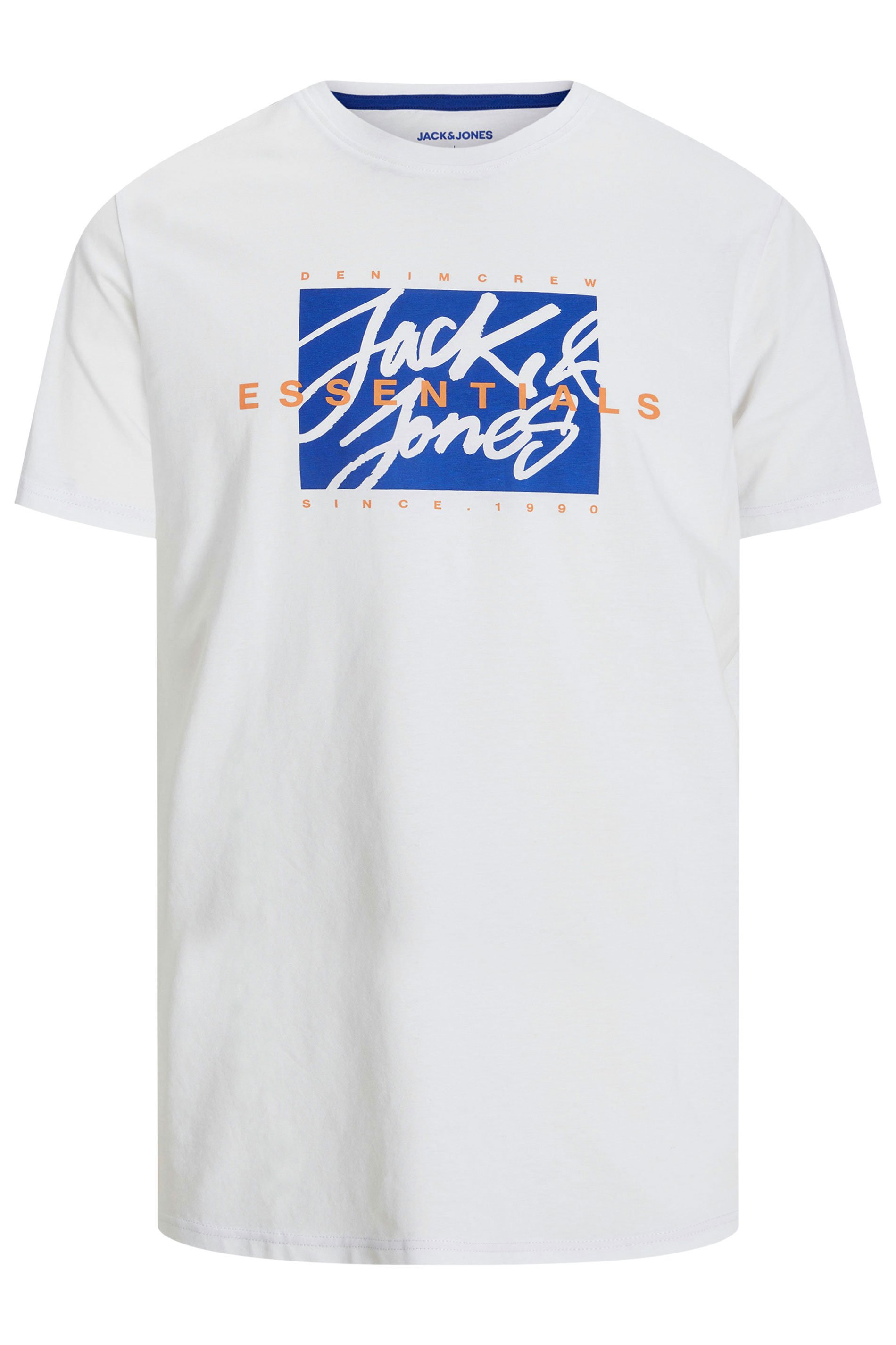 JACK & JONES Big & Tall White Colton T-Shirt | BadRhino 2