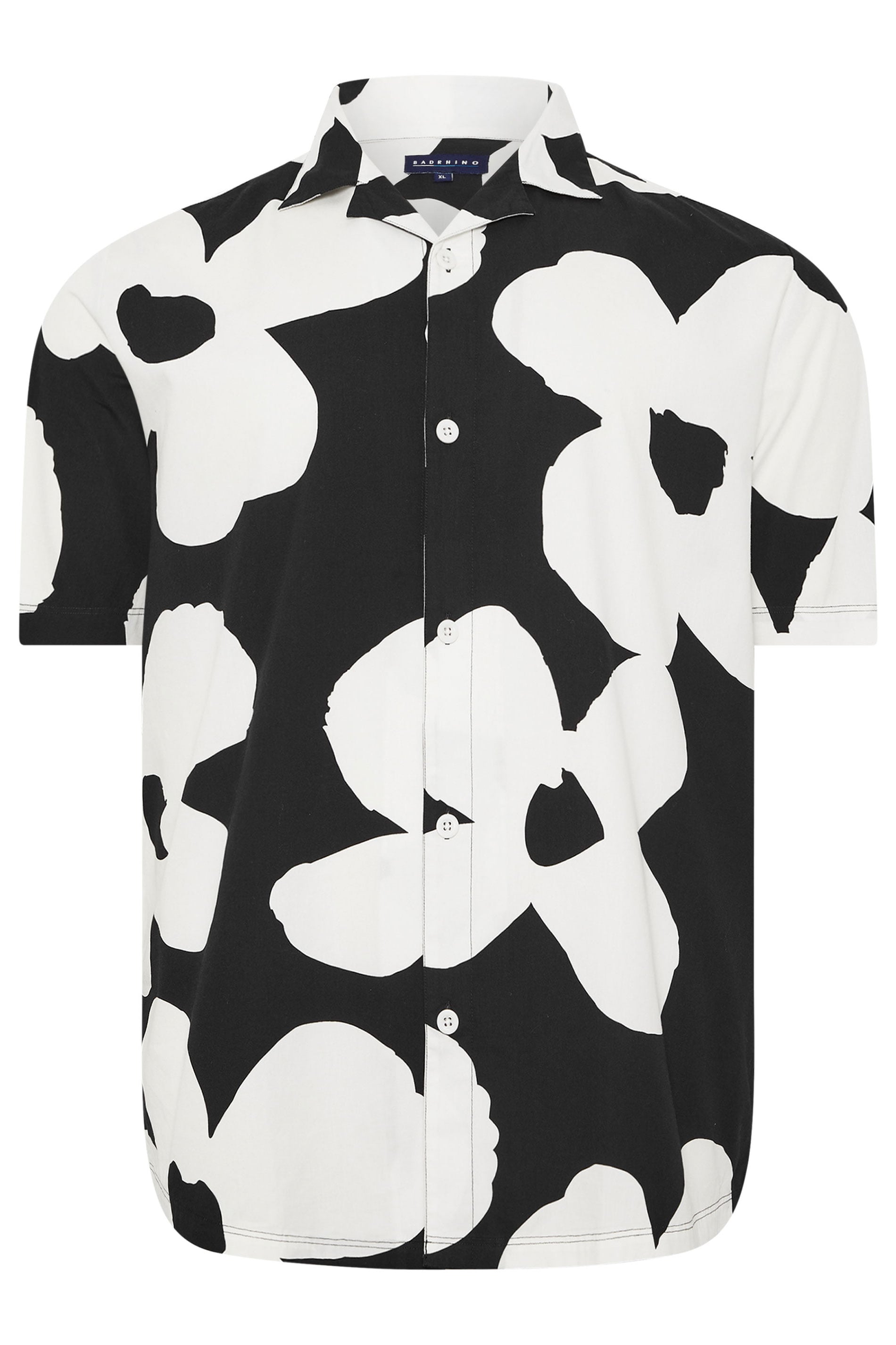 BadRhino Big & Tall Black Flower Poplin Shirt | BadRhino 5
