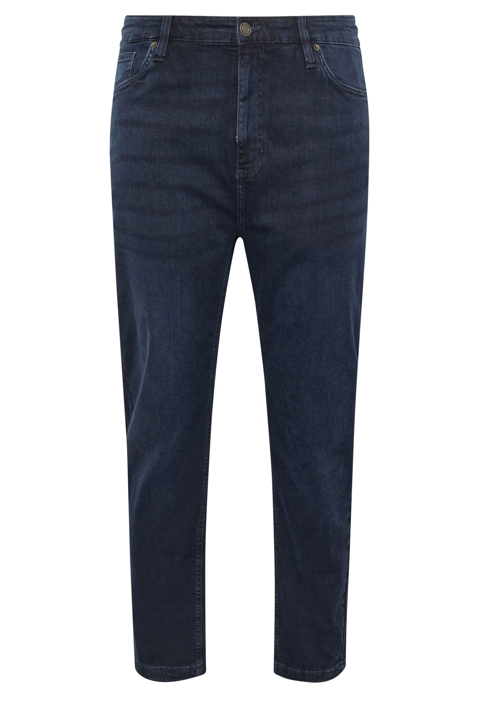 BadRhino Big & Tall Ink Blue Straight Leg Stretch Jeans | BadRhino 5
