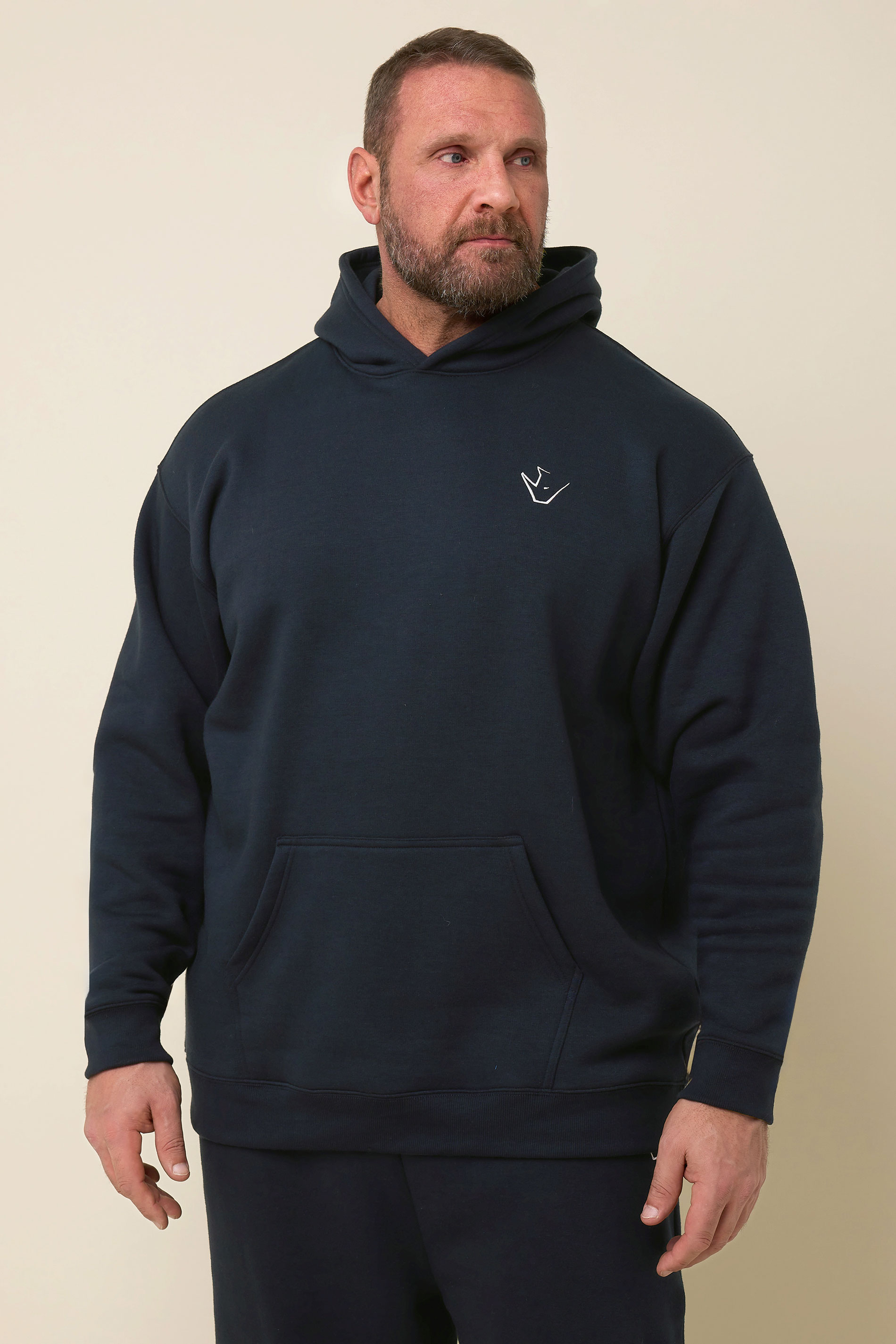 IronRhino Big & Tall Navy Blue 'Rest Day' Hoodie | BadRhino 2