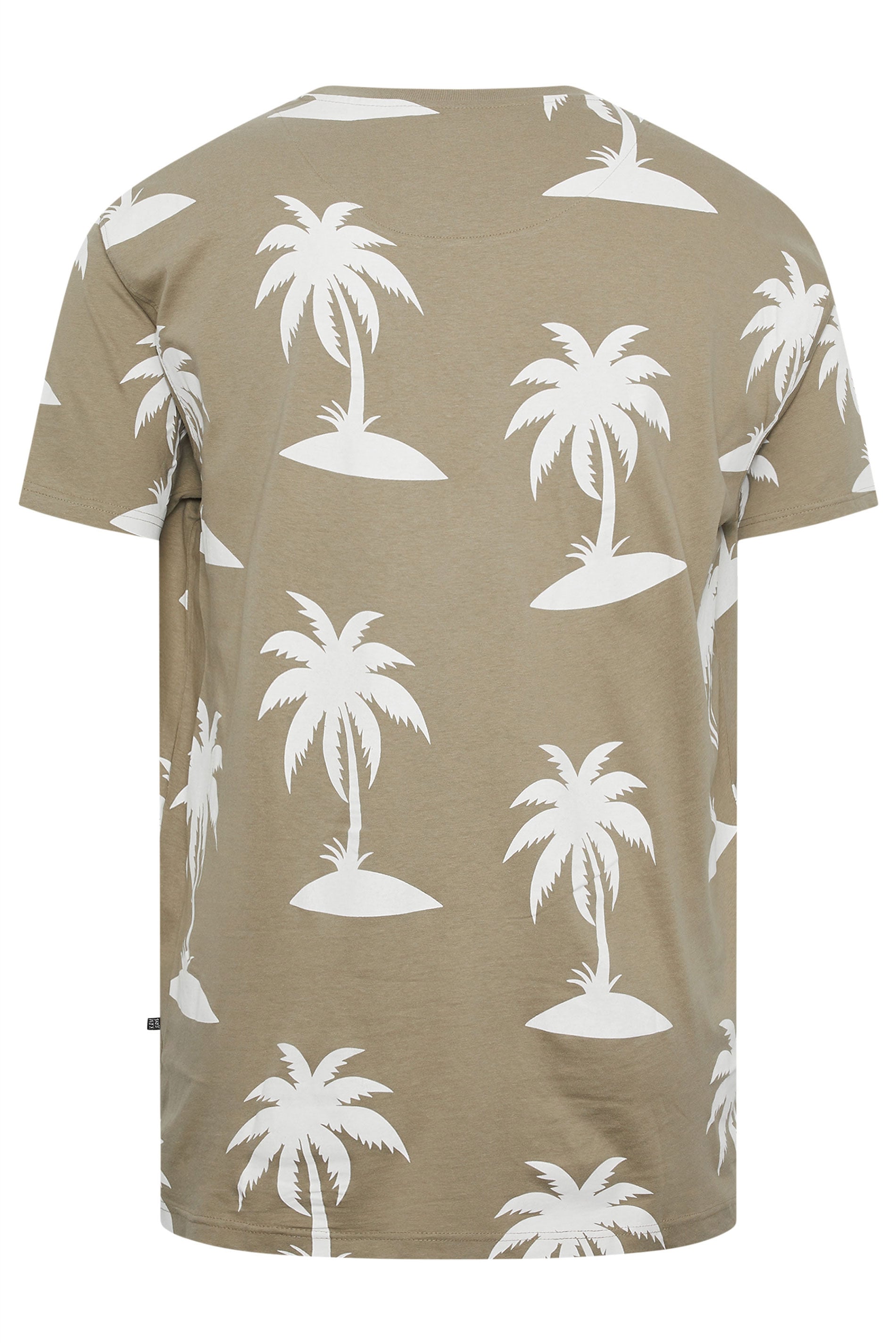 KAM Big & Tall Stone Brown Palm Print T-Shirt | BadRhino 4