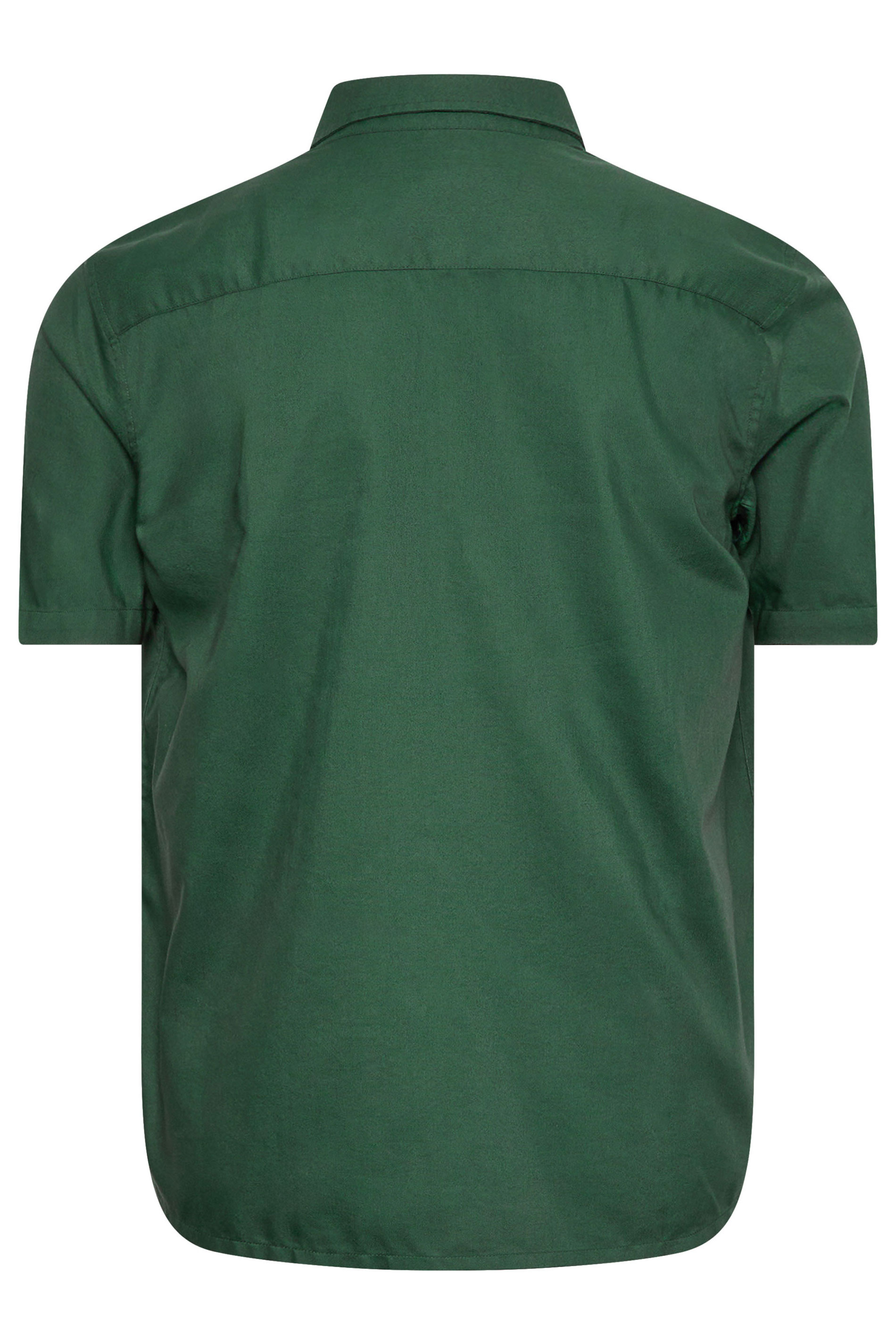BadRhino Big & Tall Dark Green Short Sleeve Oxford Shirt | BadRhino 7