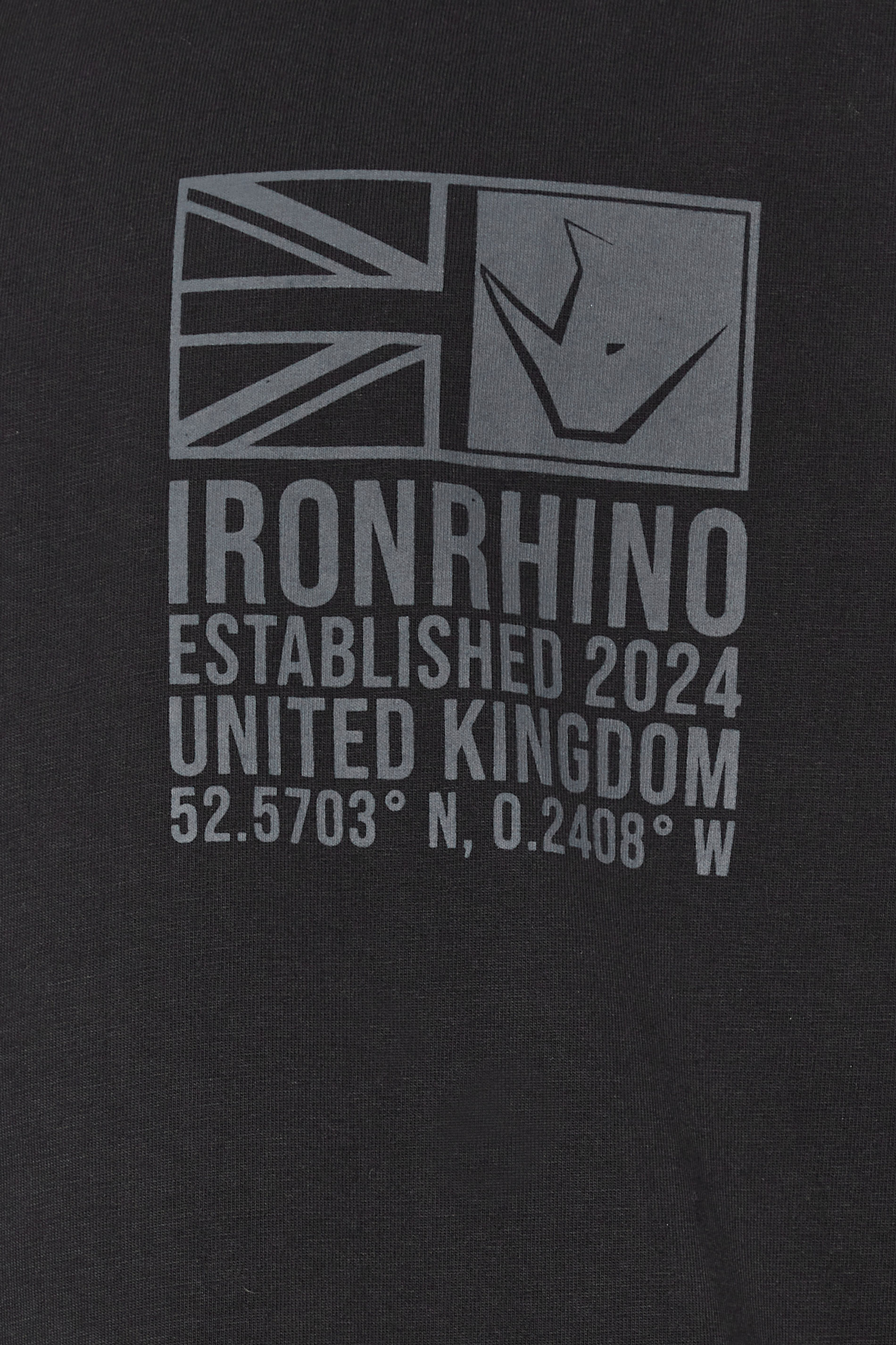 ★2024SS新作★RONRON★DIAGONAL HENRYNECK SHORT T SHIRT IronRhino Big & Tall Black 'Established 2024' T-Shirt | BadRhino