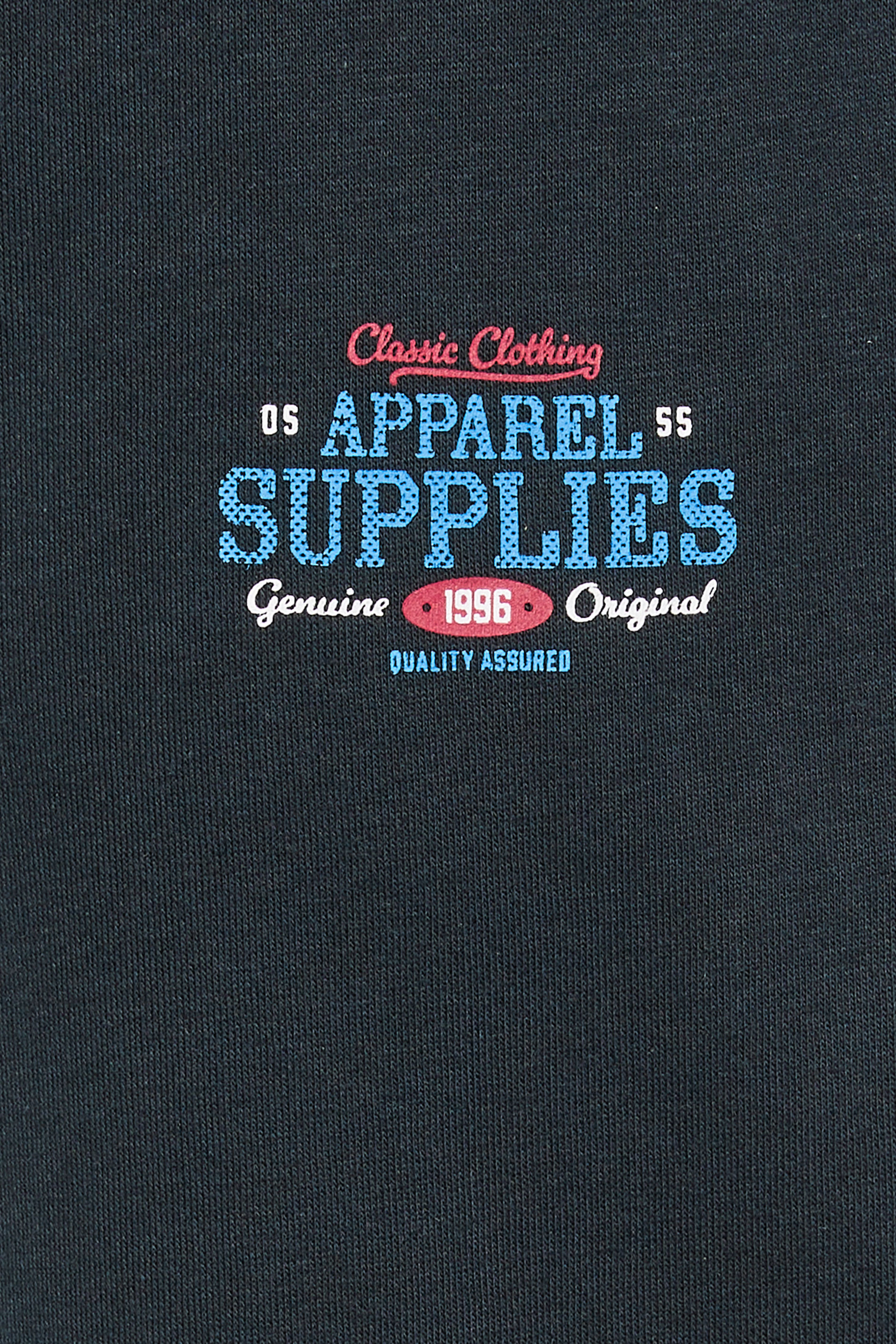 D555 Big & Tall Navy Blue Printed Open Hem Joggers | BadRhino 3