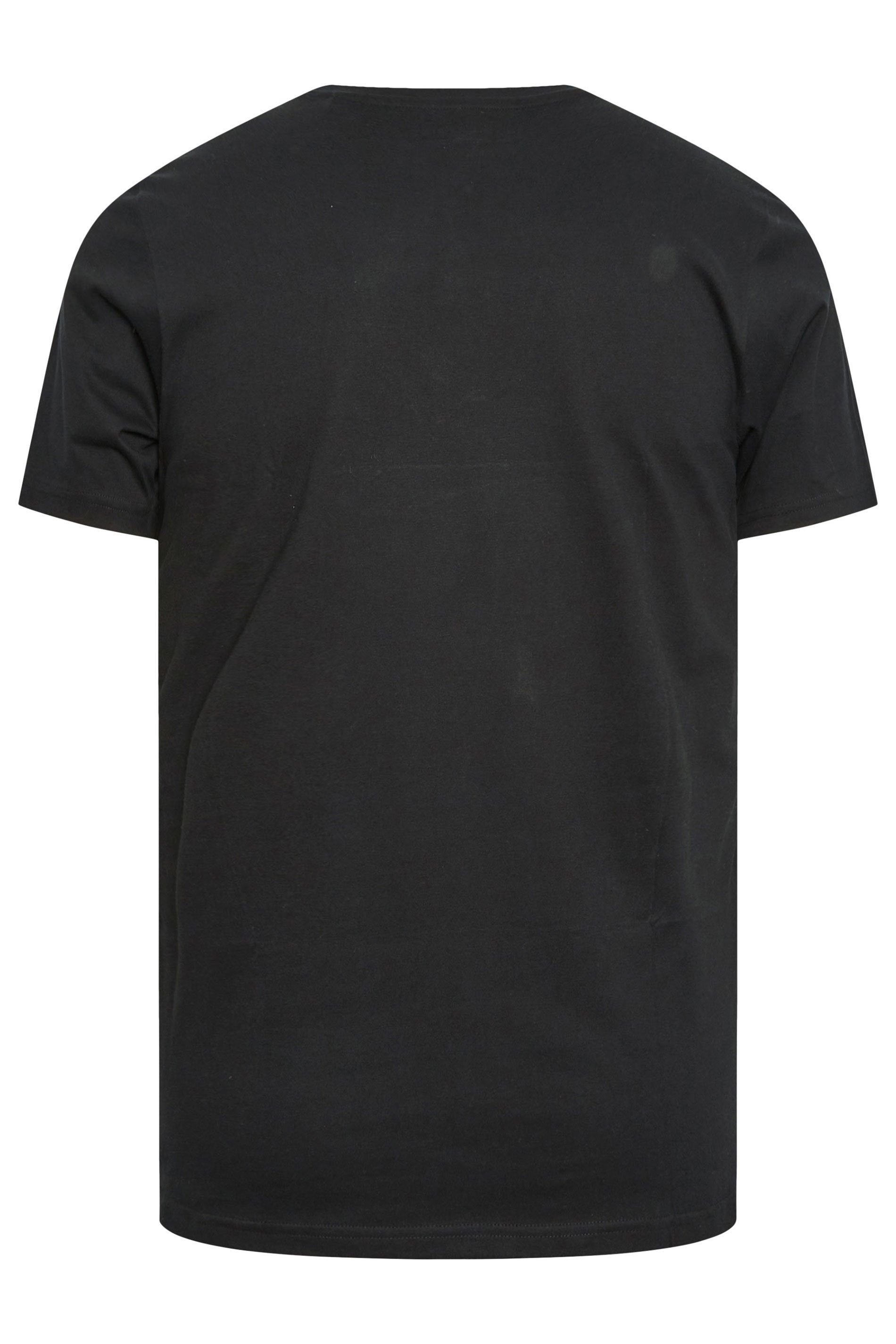 BadRhino Big & Tall Black Blurred Skull Print T-Shirt | BadRhino 5