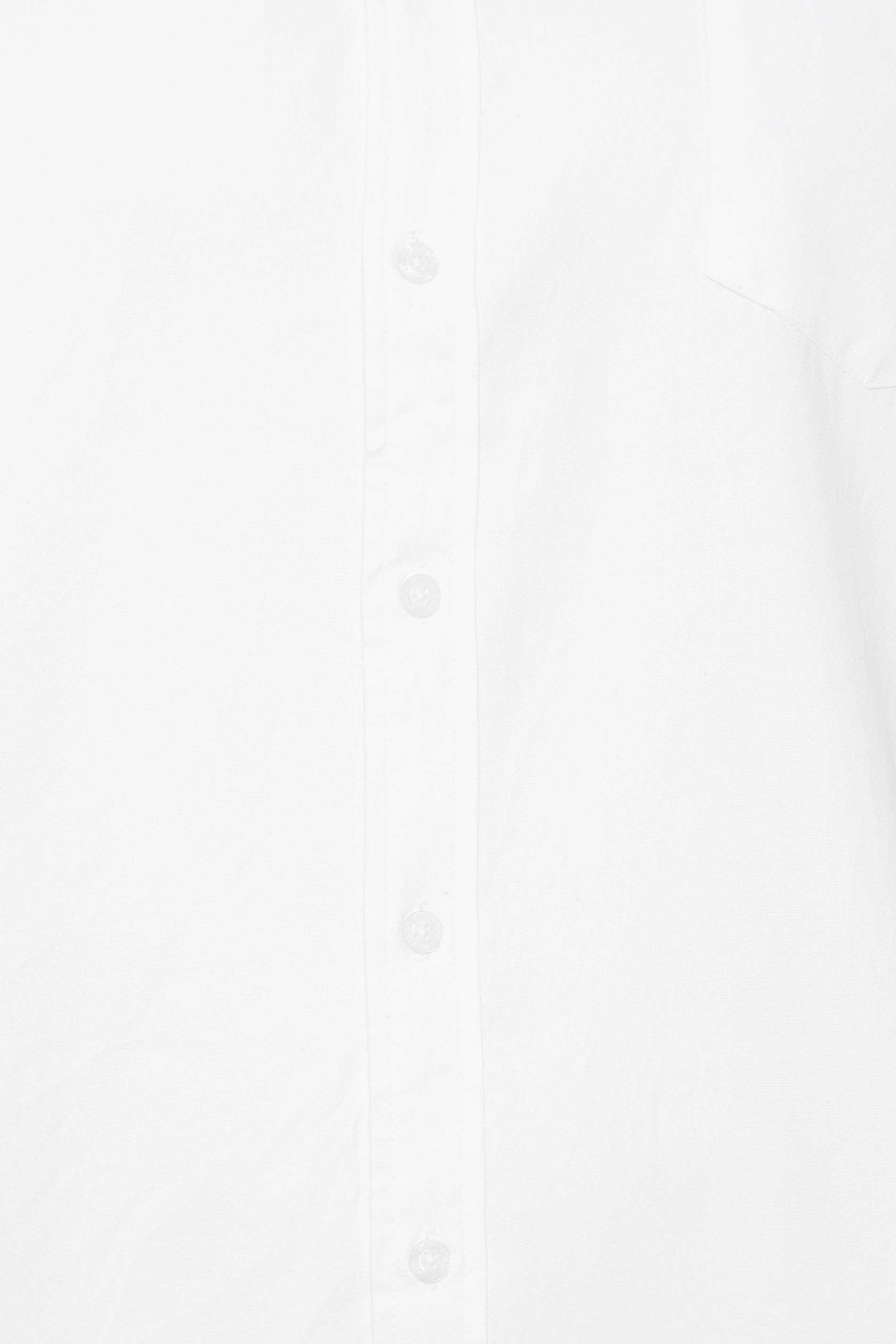 D555 Big & Tall White Long Sleeve Oxford Shirt | BadRhino