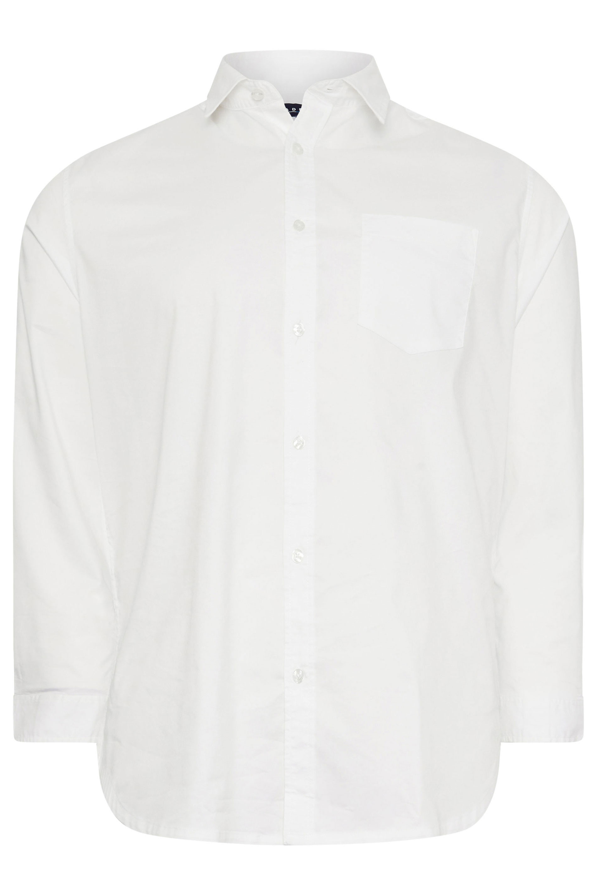 BadRhino Big & Tall White Stretch Long Sleeve Shirt | BadRhino 3