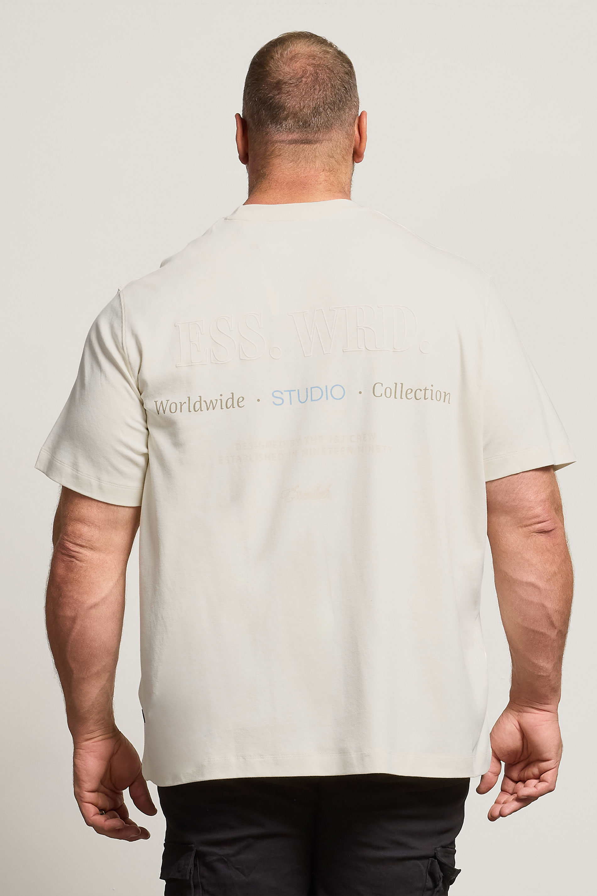 JACK & JONES Big & Tall Antique White Studio Graphic T-Shirt | BadRhino 3