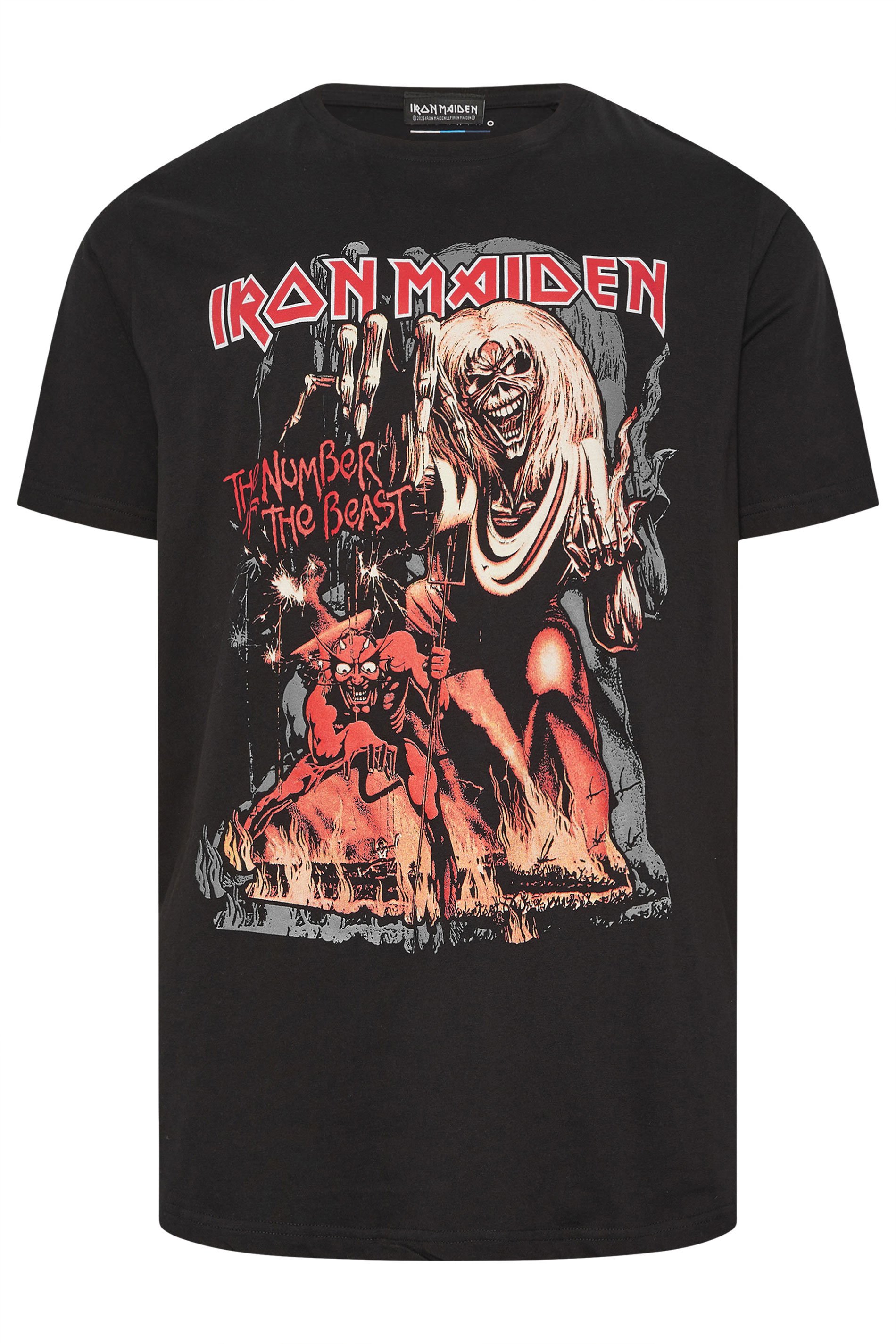 BadRhino Big & Tall Black & Red Iron Maiden Graphic T-Shirt | BadRhino 6