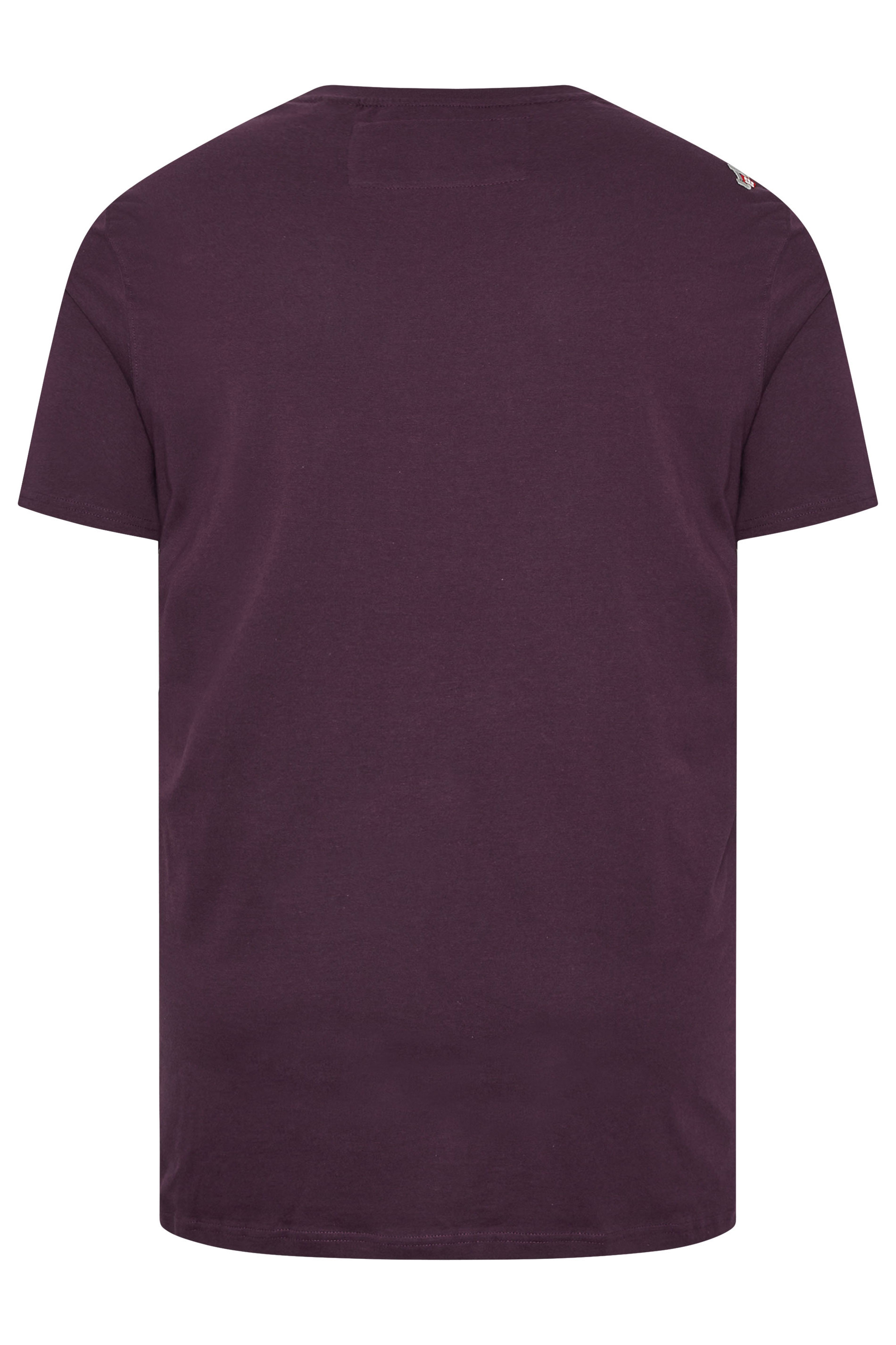 D555 Big & Tall Burgundy Red 'Rock N Roll Forever' Graphic Print T-Shirt | BadRhino 4