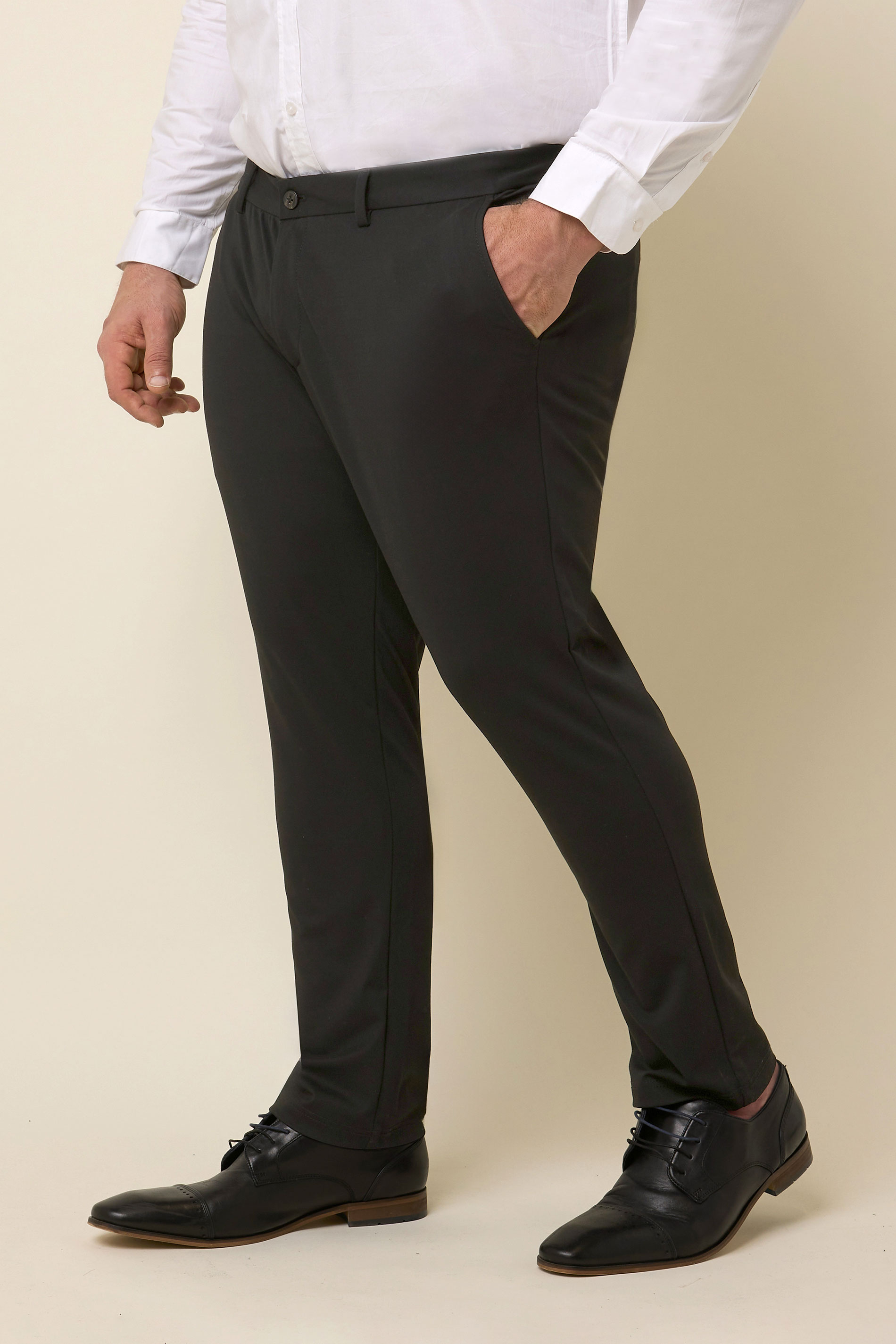 JACK & JONES Big & Tall Black Chino Trousers | BadRhino 2