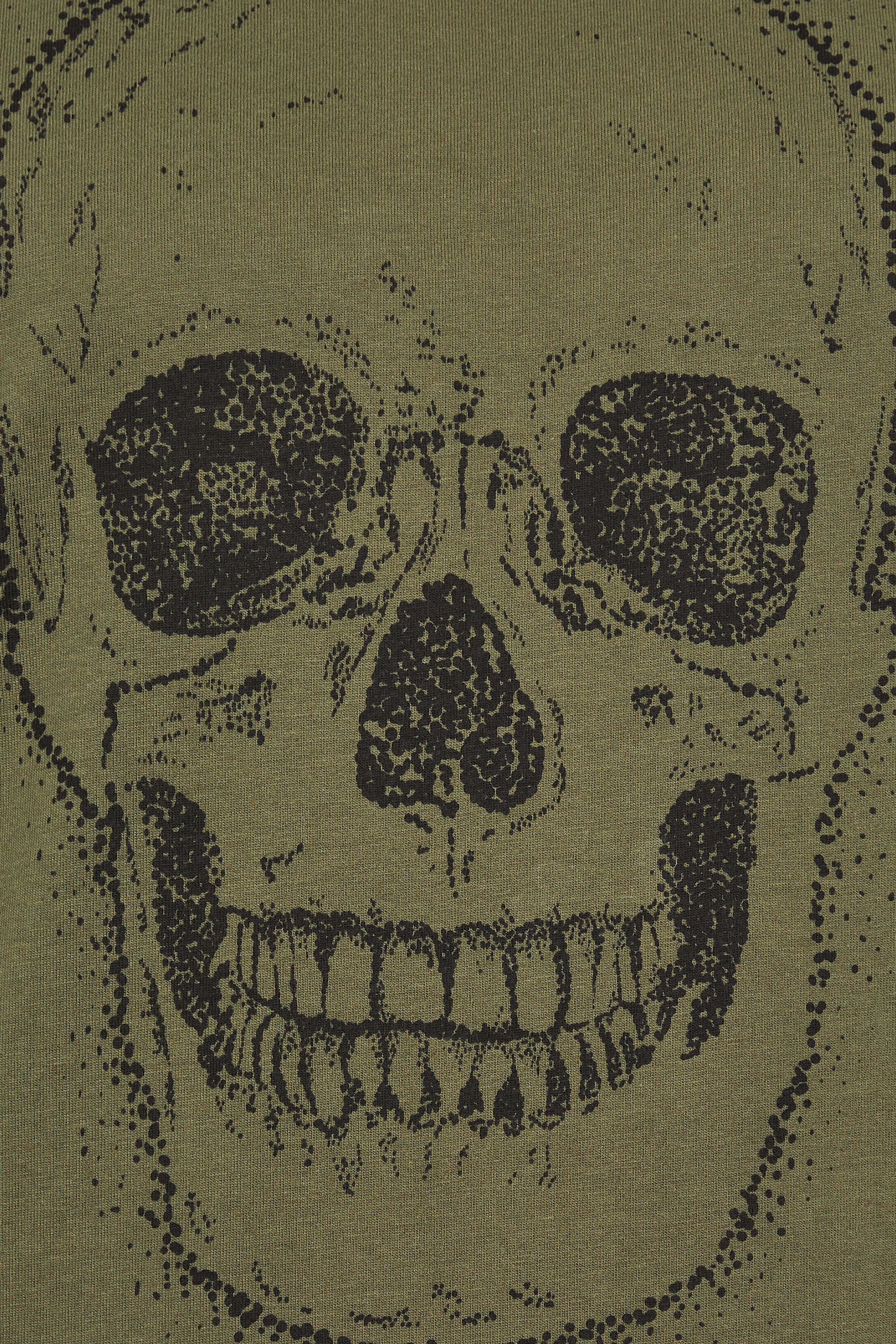 BadRhino Big & Tall Khaki Green Skull Graphic T-Shirt | BadRhino 5