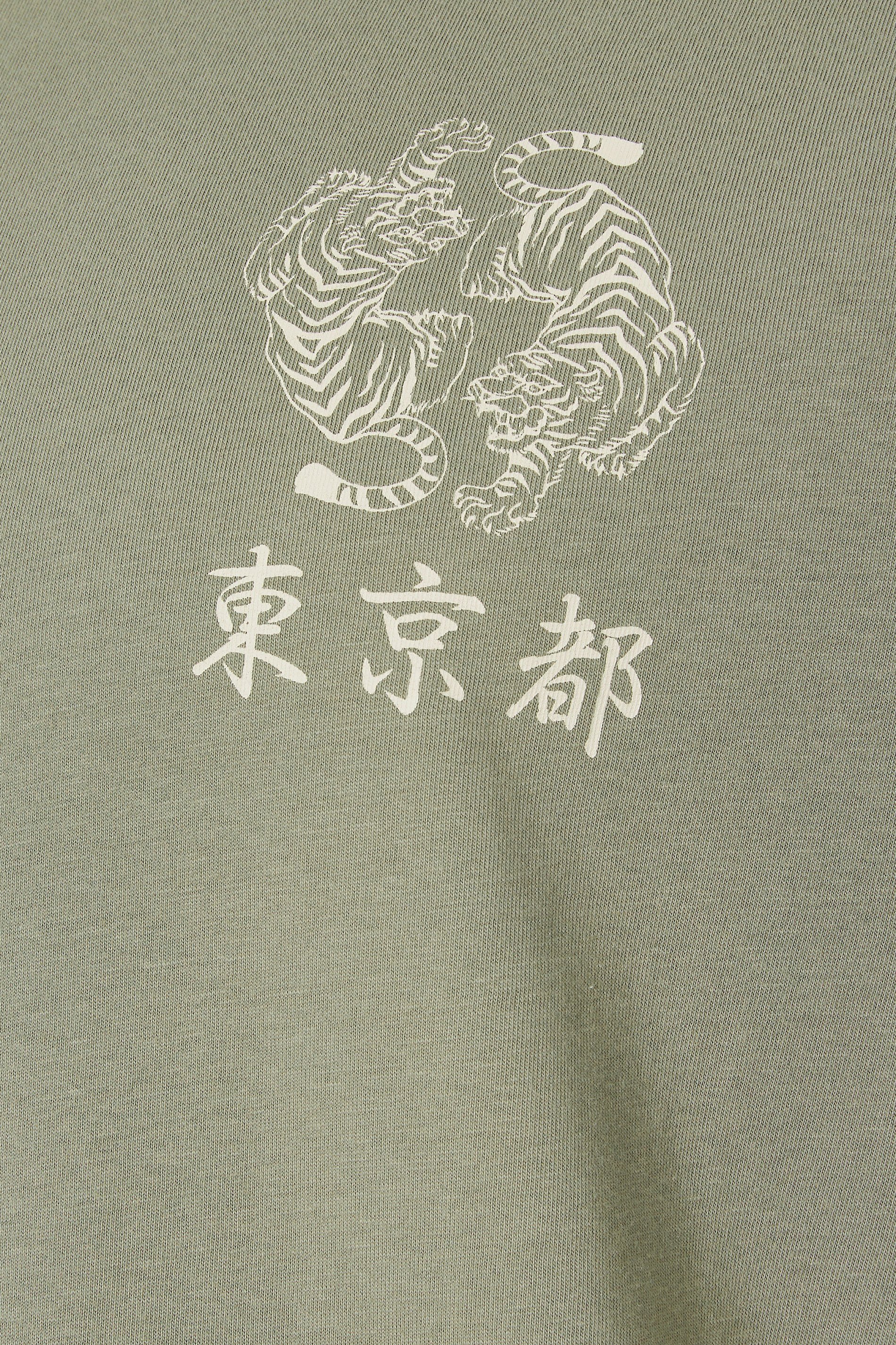 BadRhino Big & Tall Green Japanese Tiger Graphic T-Shirt | BadRhino 8