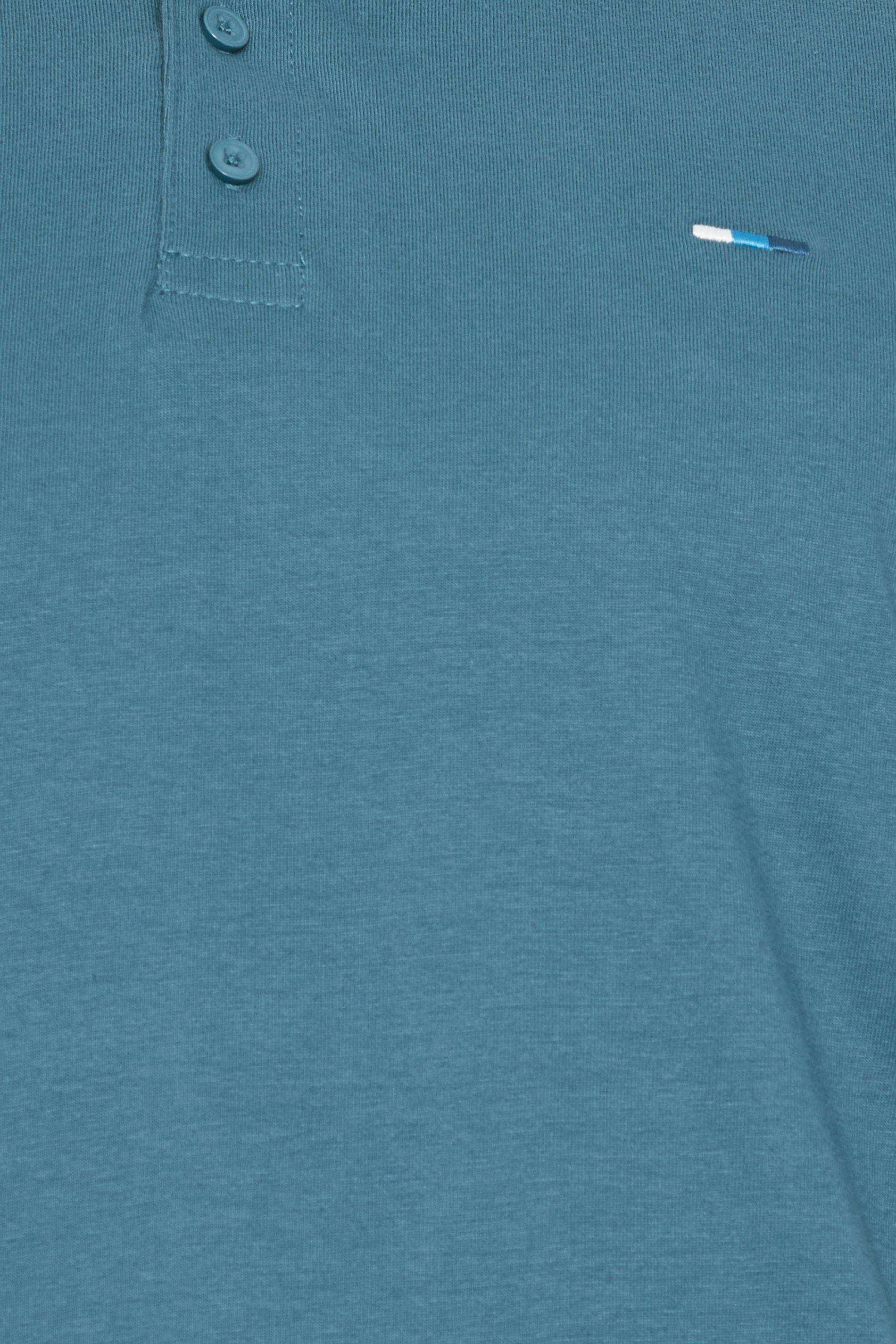 BadRhino Big & Tall Blue Contrast Tipped Detail Polo Shirt | BadRhino 5