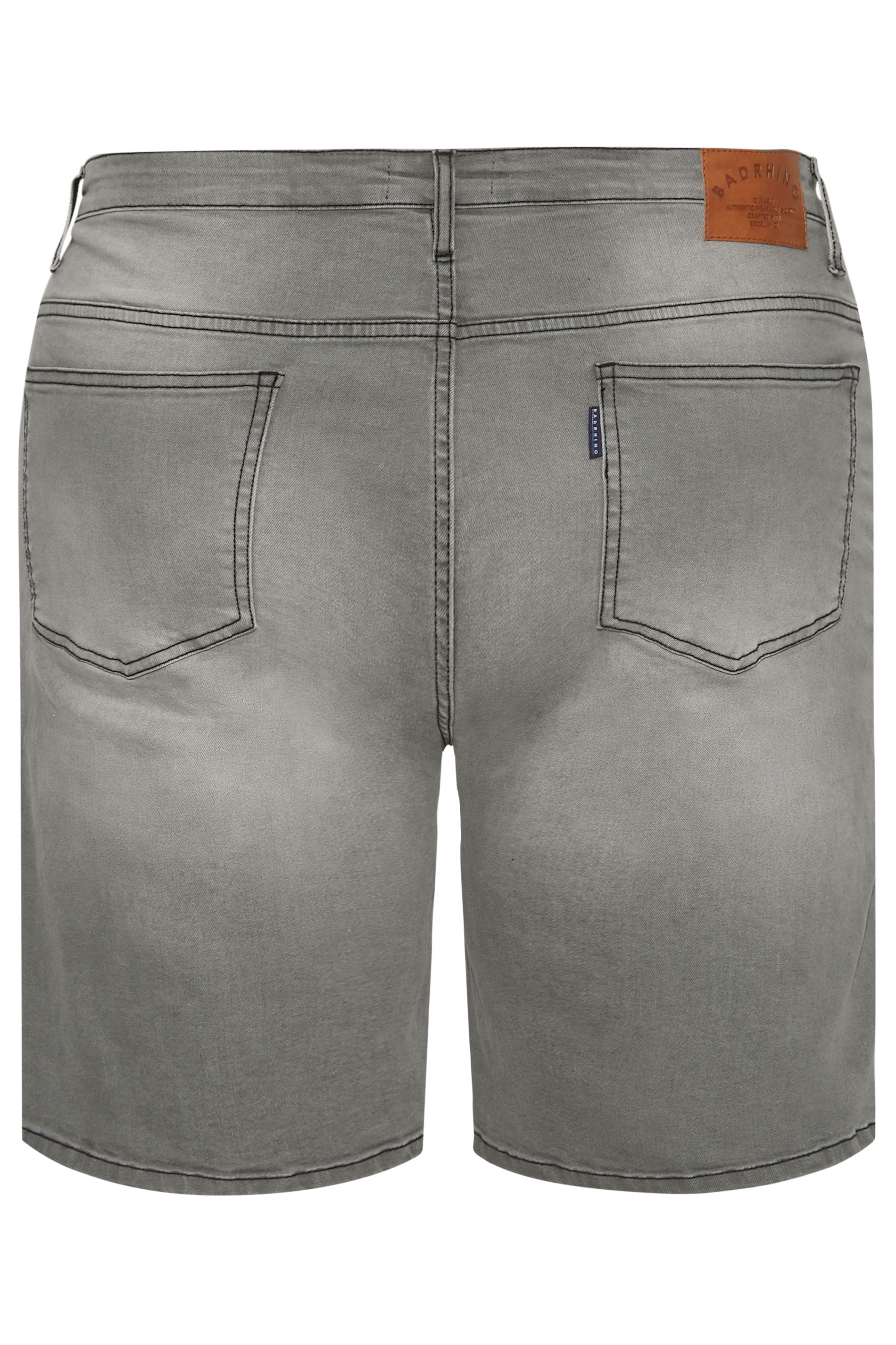 BadRhino Big & Tall Grey Denim Shorts | BadRhino 4