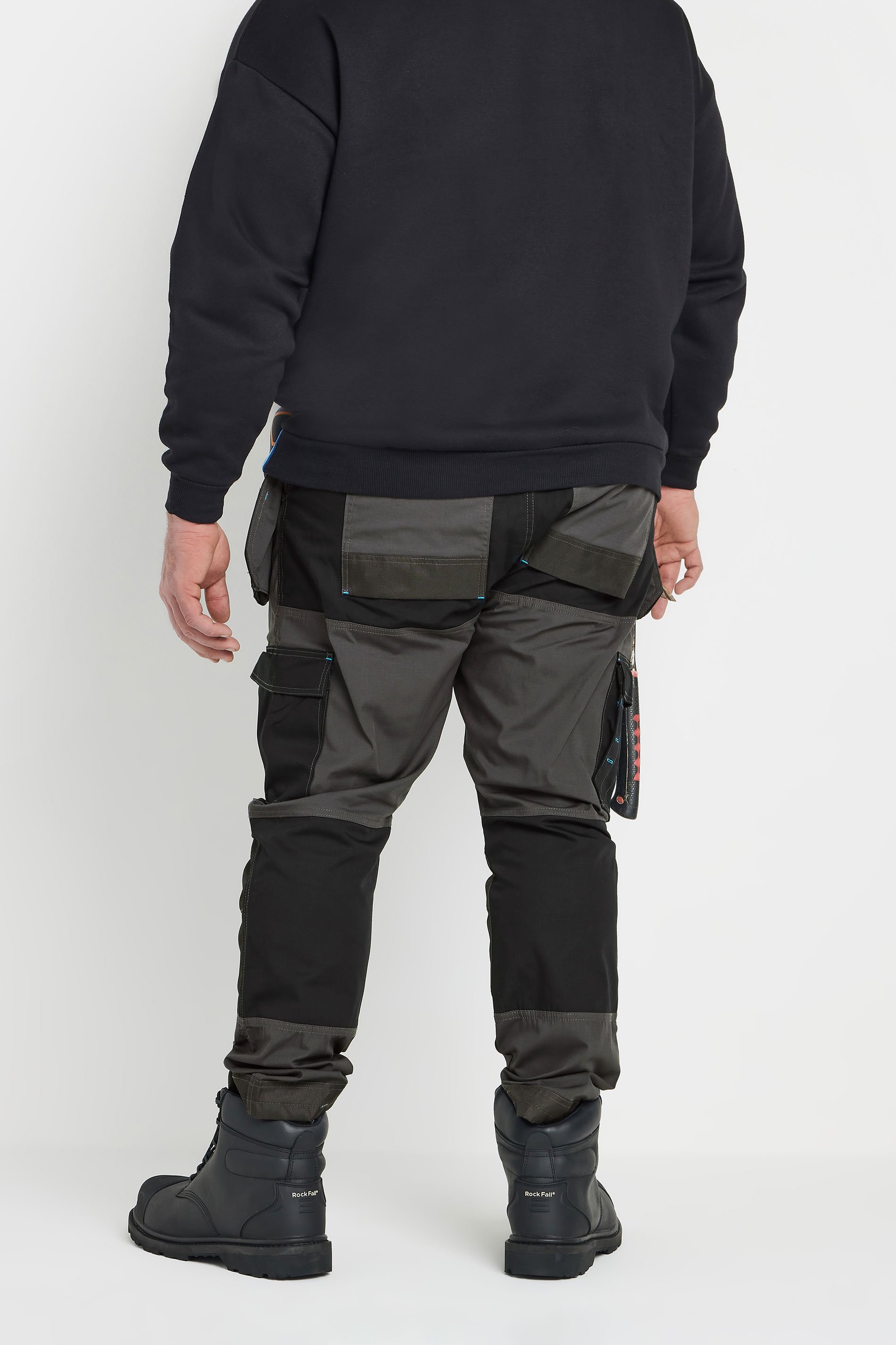 BadRhino Big & Tall Black Workwear Cargo Trousers | BadRhino 6
