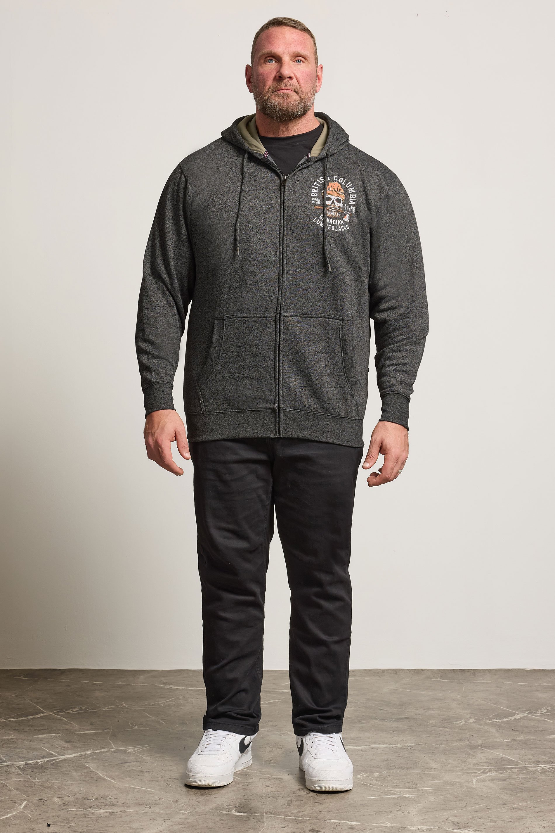 KAM Big & Tall Black 'British Columbia' Slogan Hood | BadRhino 2