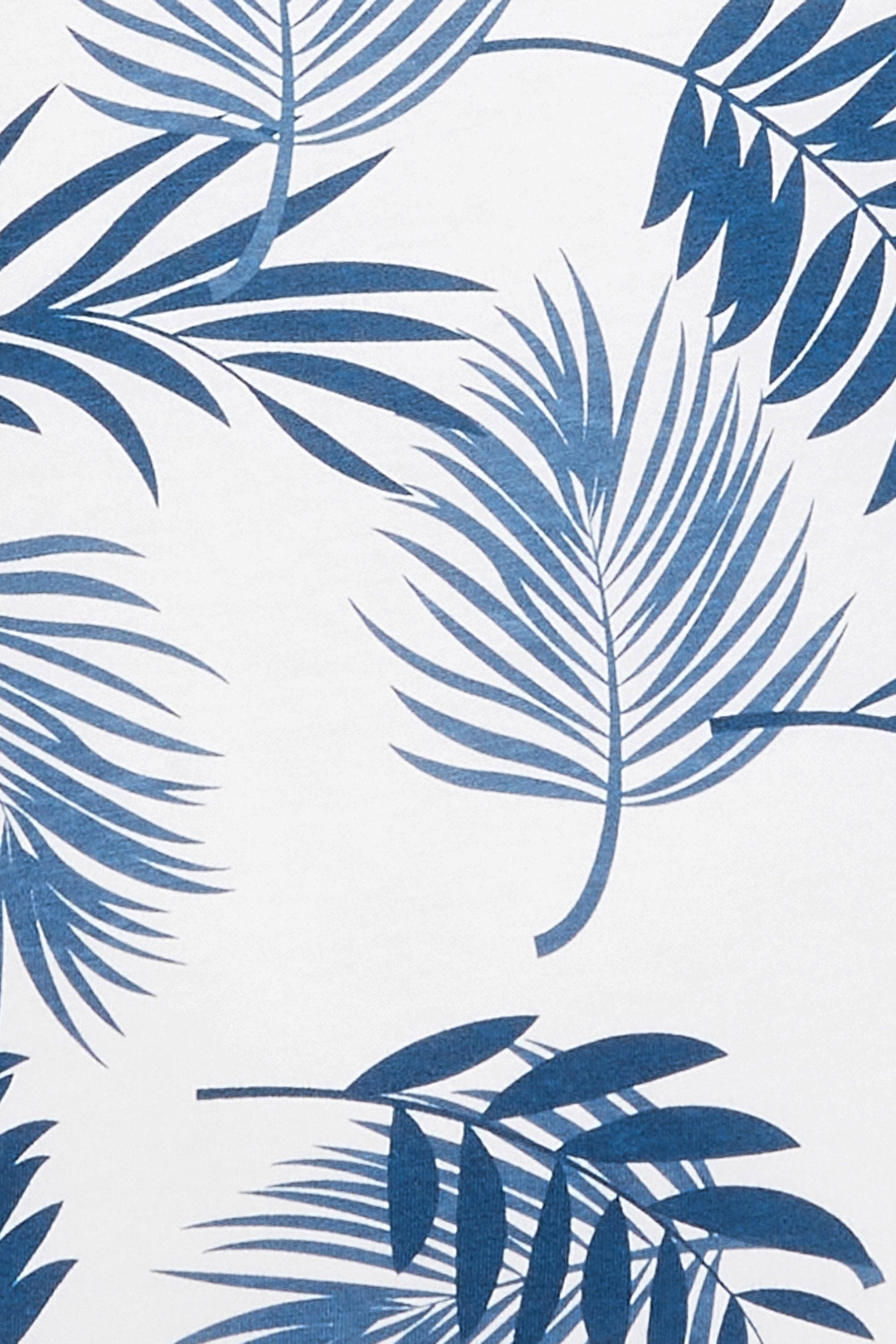 BadRhino Big & Tall White Leaf Print Vest Top | BadRhino 3