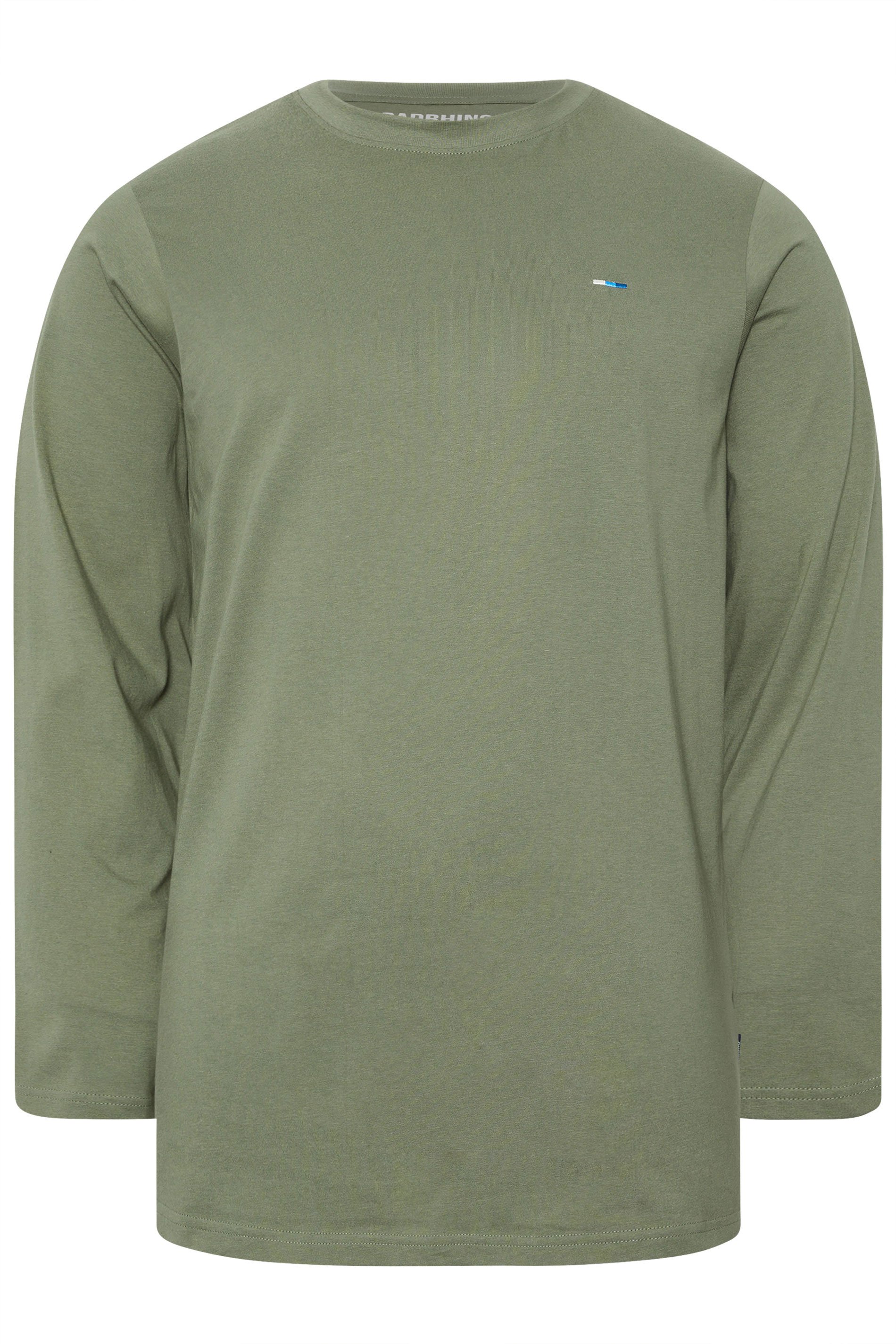 BadRhino Big & Tall Sage Green Extra Long Core Long Sleeve T-Shirt | BadRhino 1