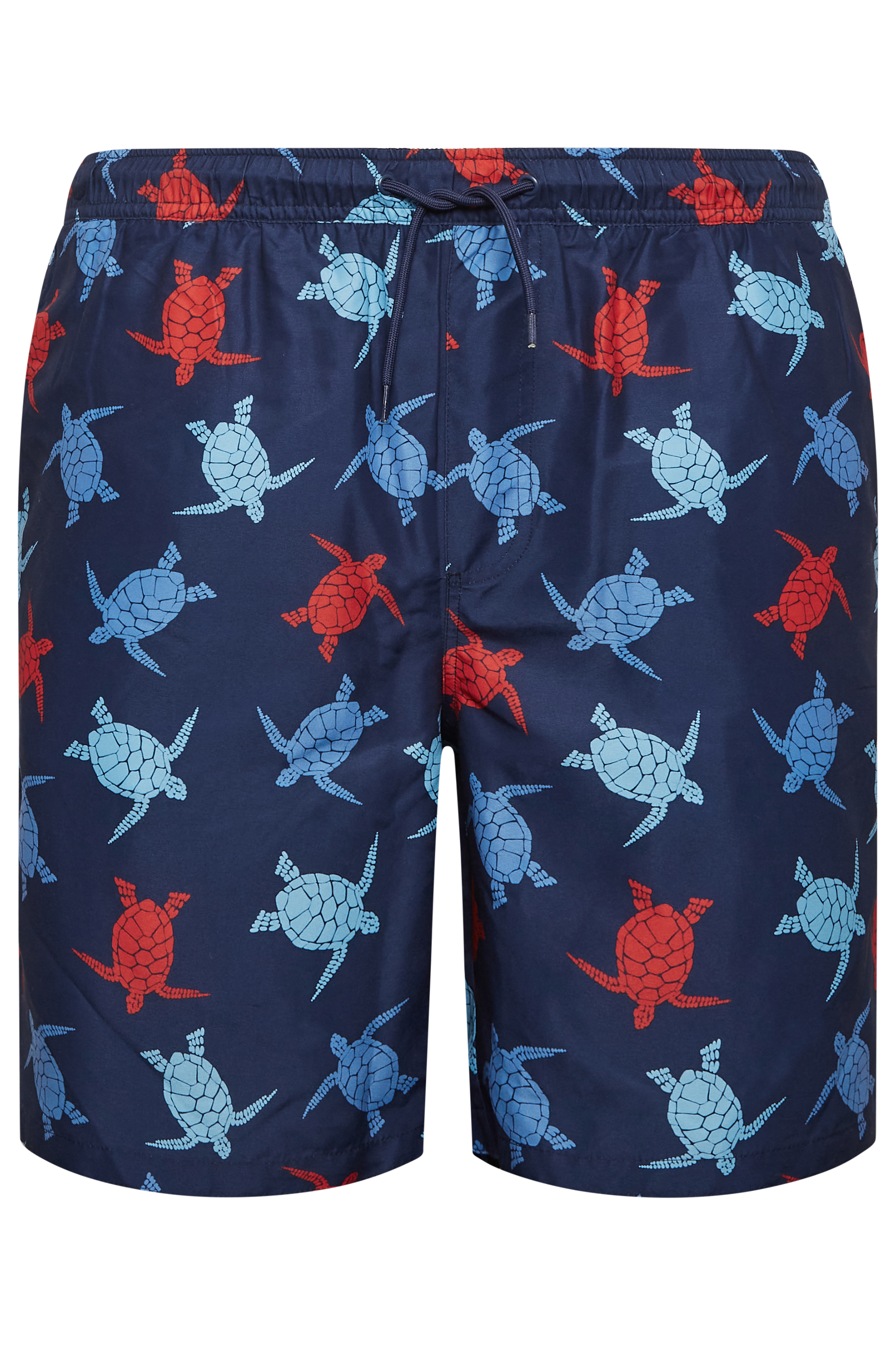 BadRhino Big & Tall Navy Blue Turtle Print Swim Shorts | BadRhino 4