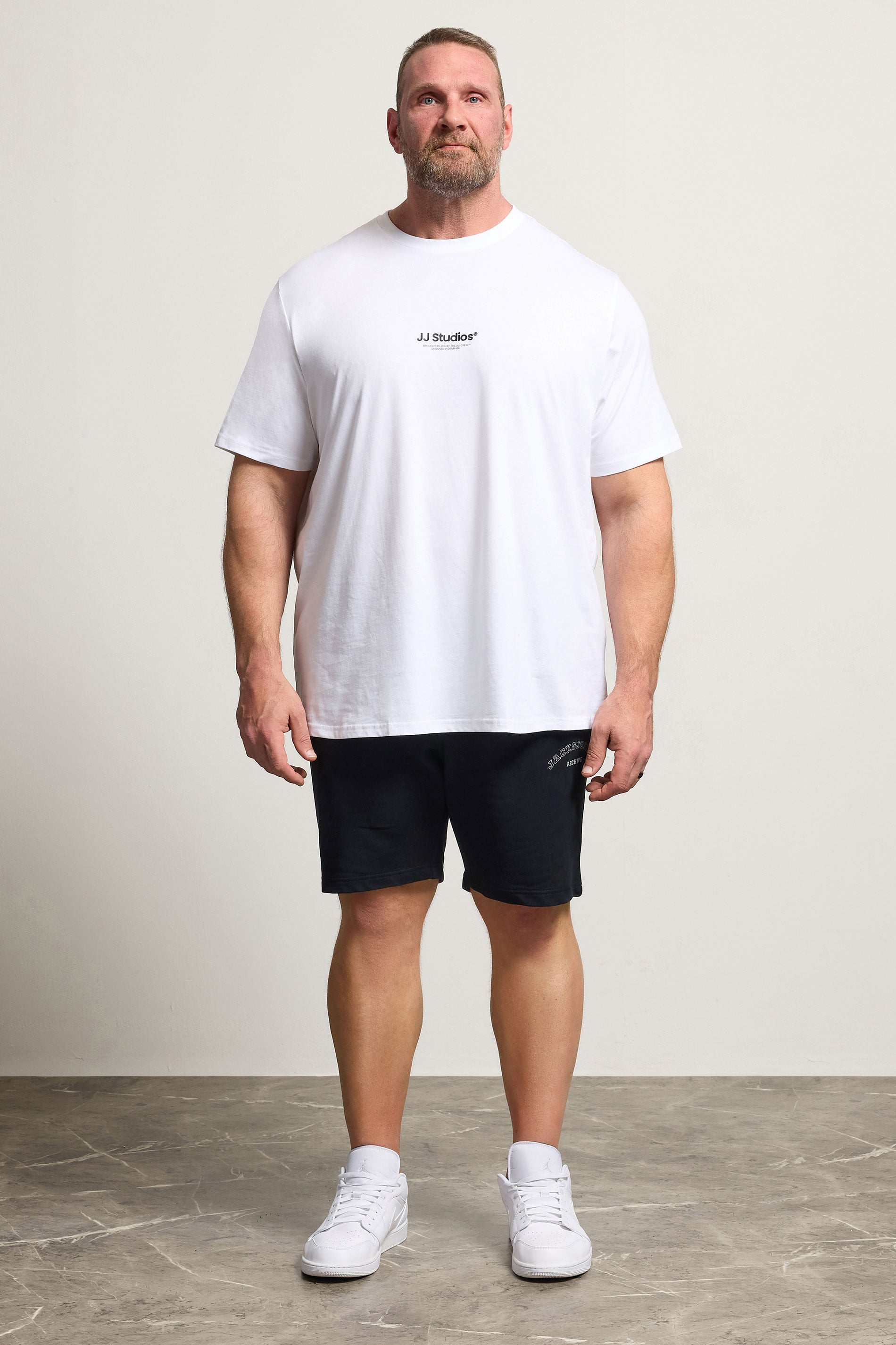 JACK & JONES Big & Tall Black Sweat Shorts | BadRhino 1