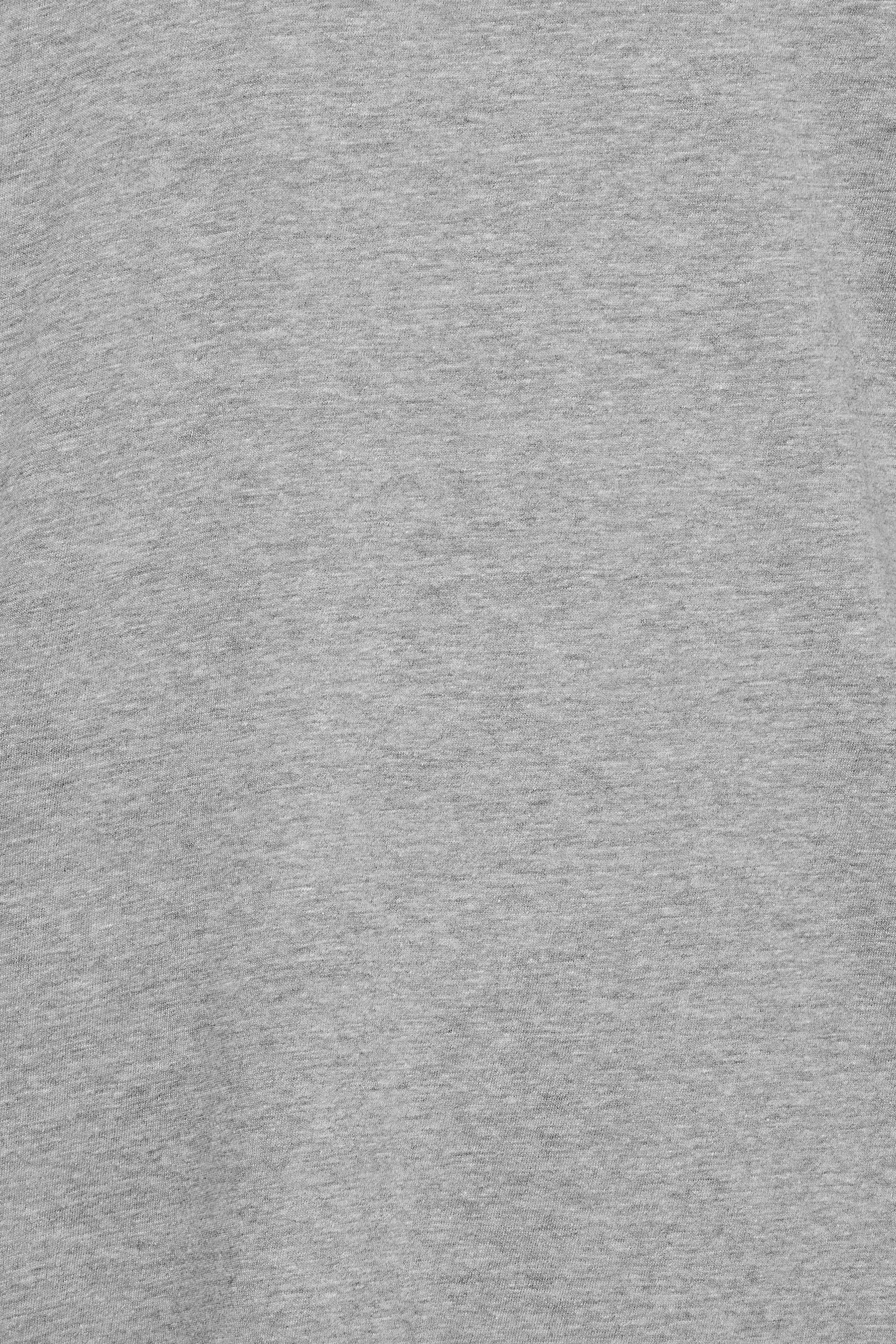 D555 Big & Tall Grey Premium V-Neck Combed Cotton T-Shirt | D555 3
