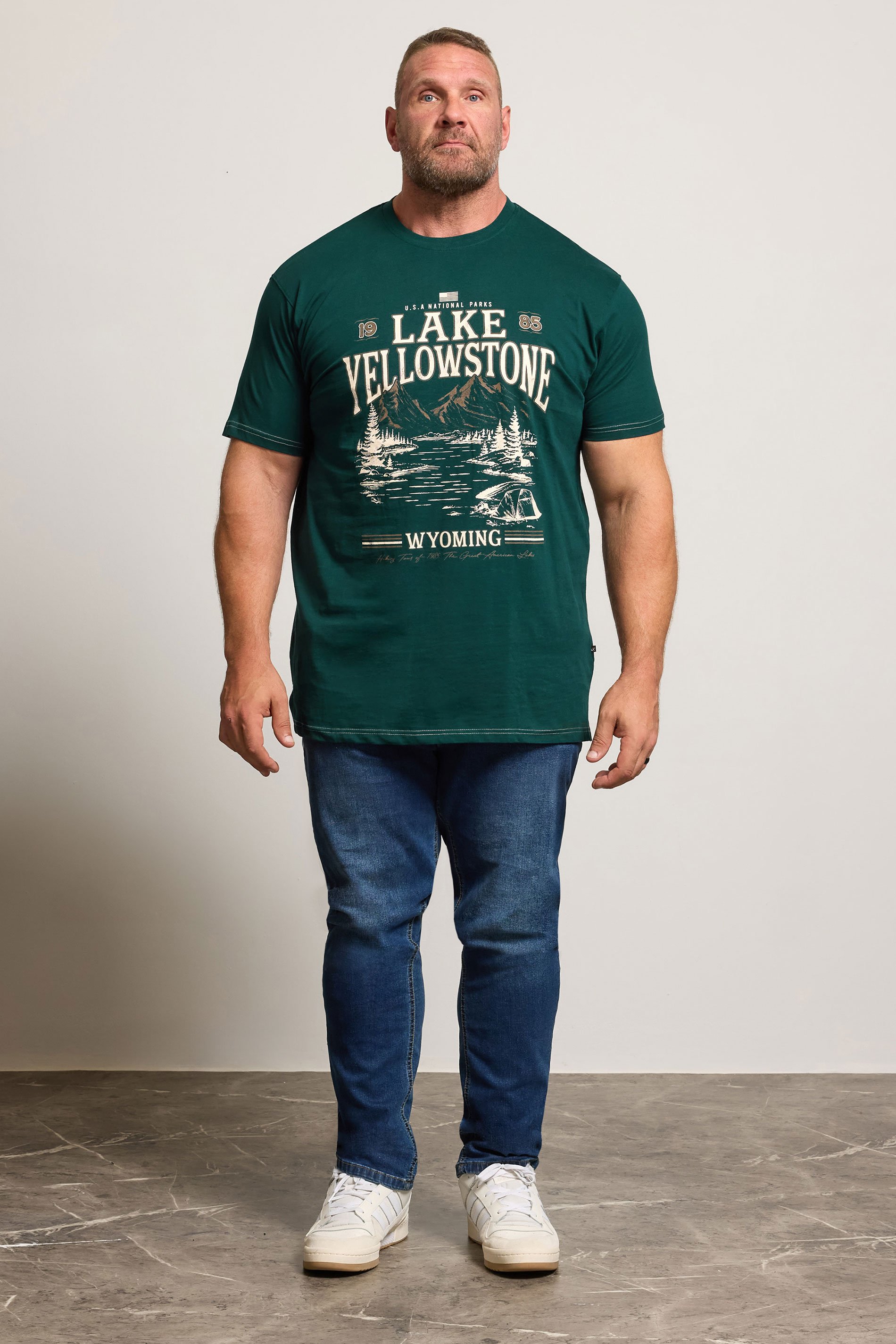 KAM Big & Tall Green Lake Yellowstone Graphic T-Shirt | BadRhino 2