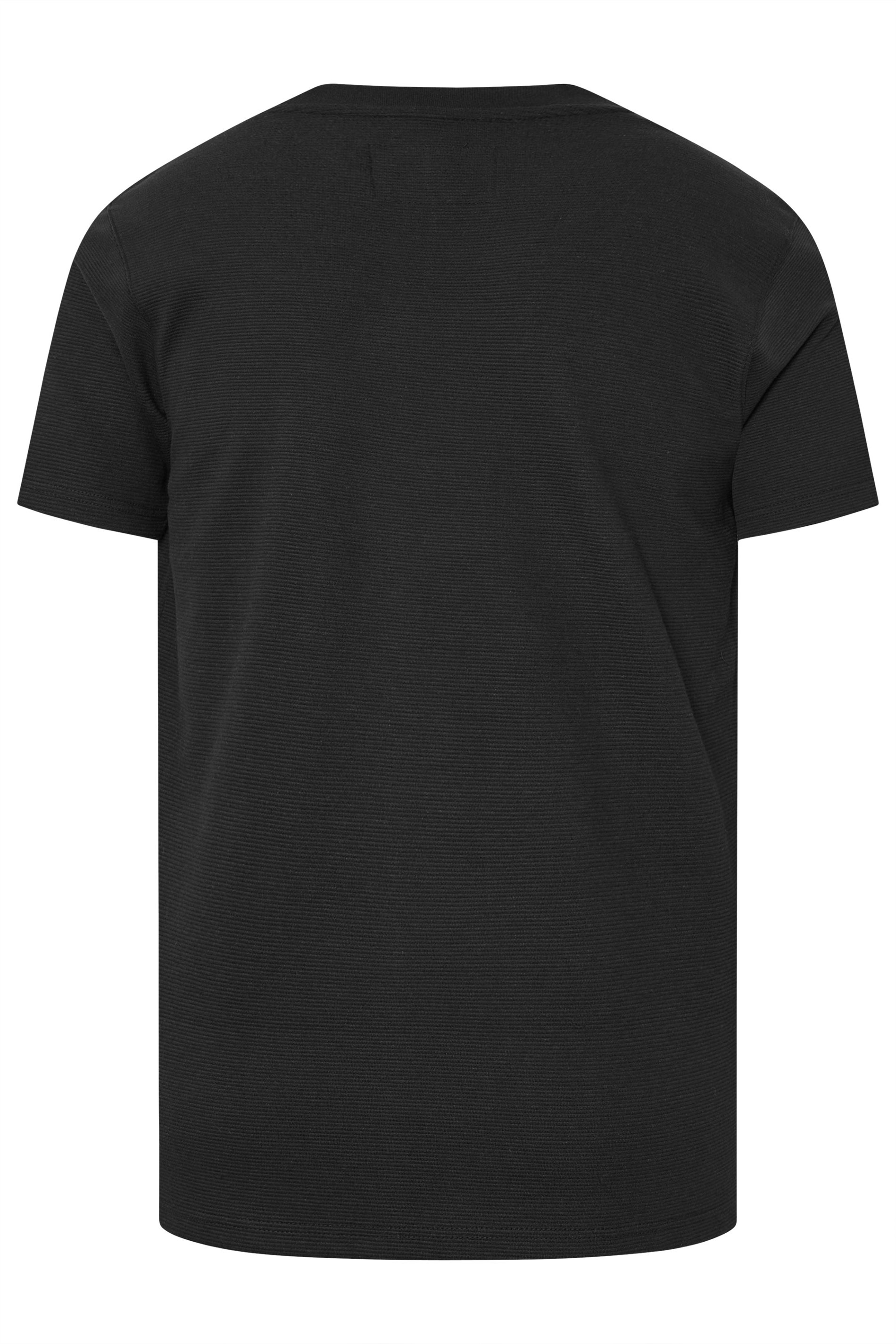 BadRhino Big & Tall Black Ottoman Ribbed T-Shirt | BadRhino 6