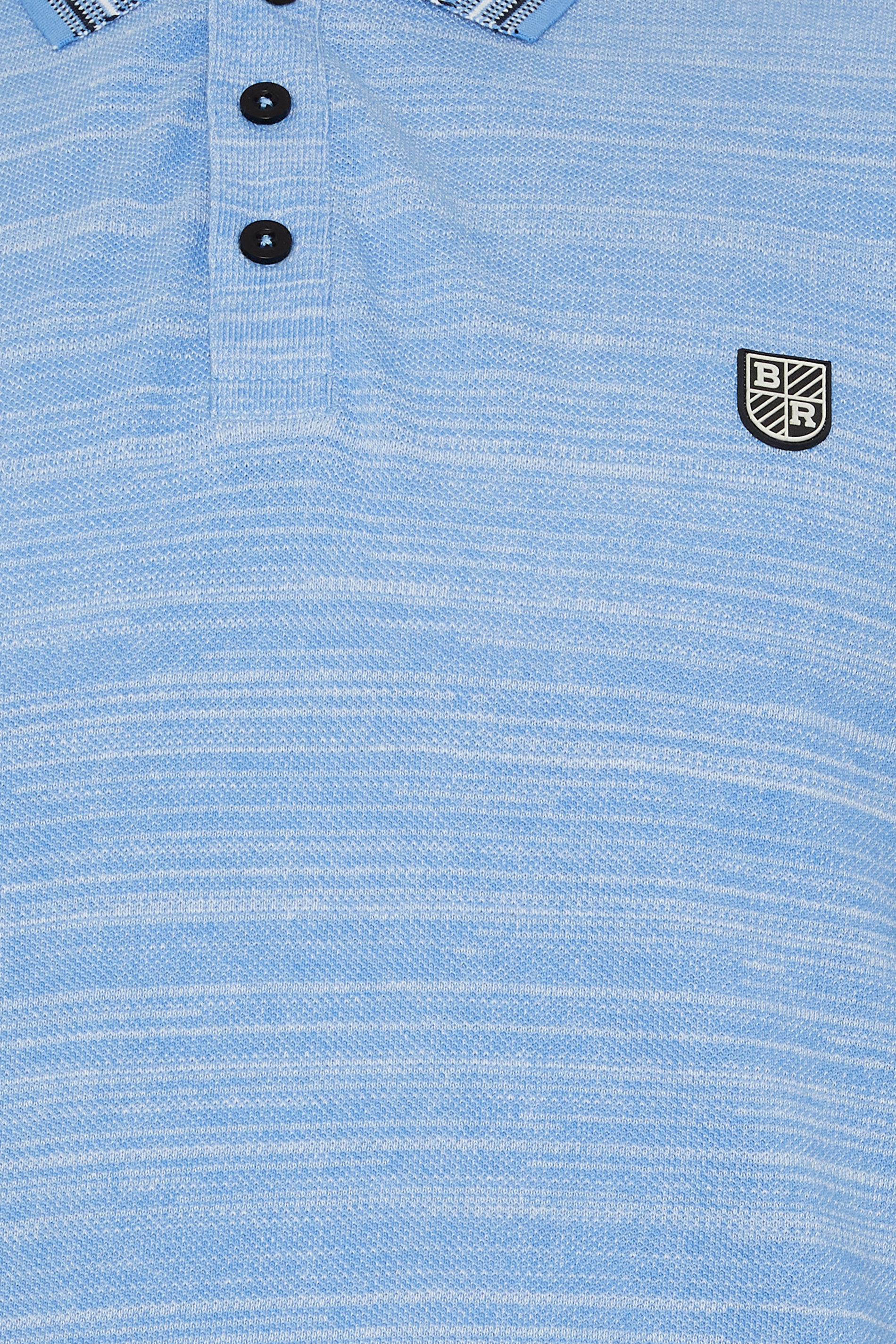 BadRhino Big & Tall Light Blue Jacquard Polo Shirt | BadRhnio 5