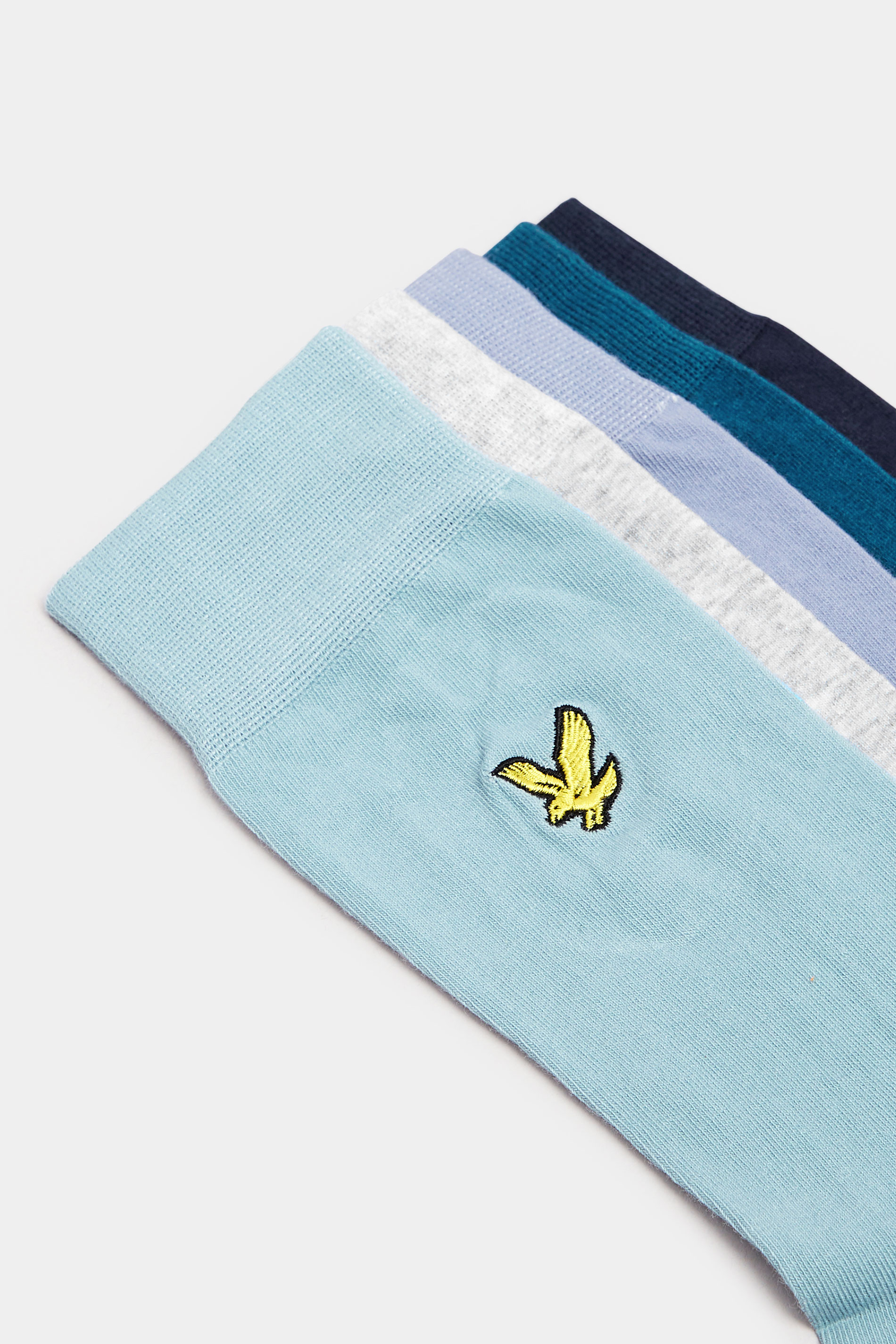 LYLE & SCOTT 5 PACK Blue Ankle Socks | BadRhino 4