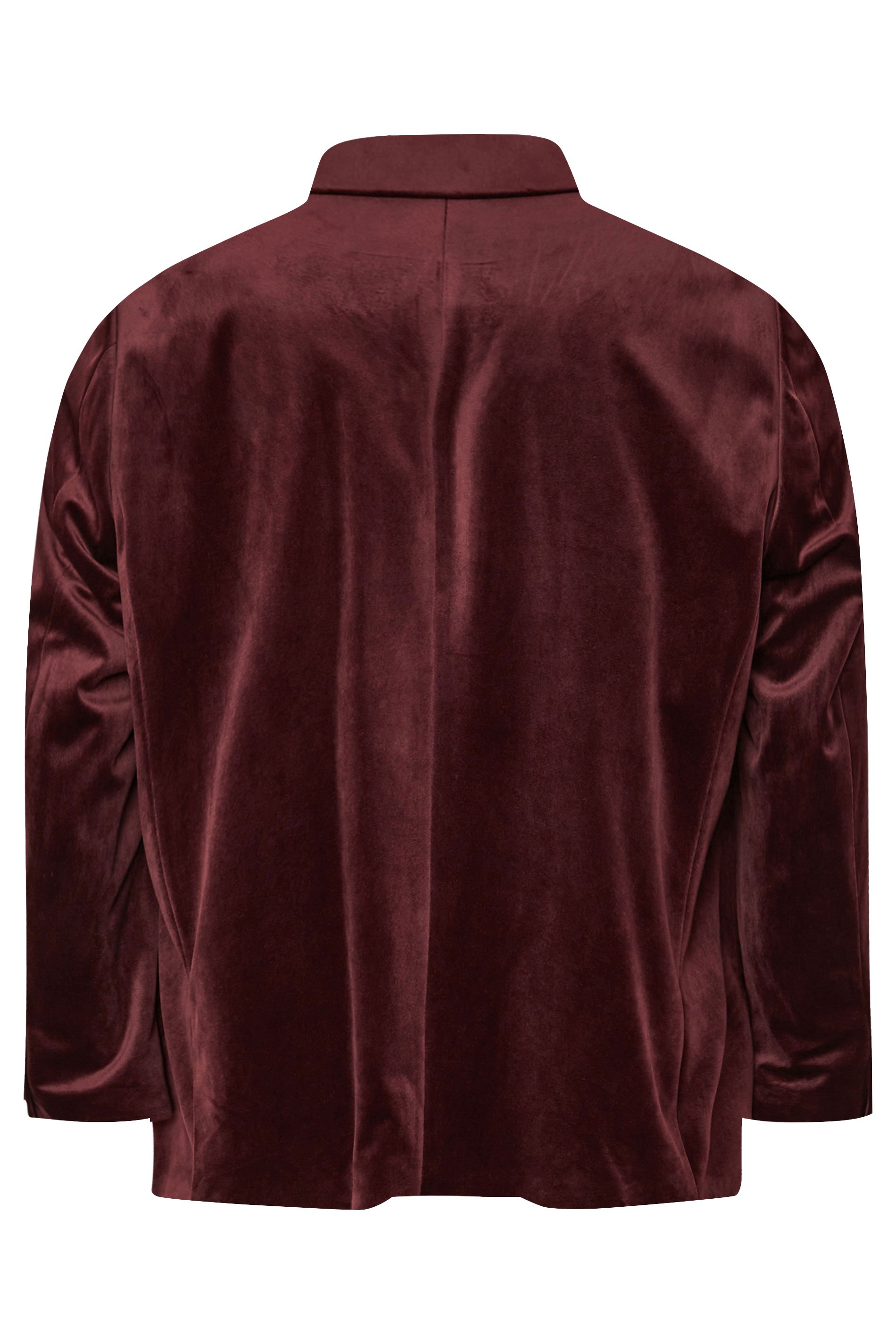 BadRhino Big & Tall Burgundy Red Tailored Velvet Blazer | BadRhino 7