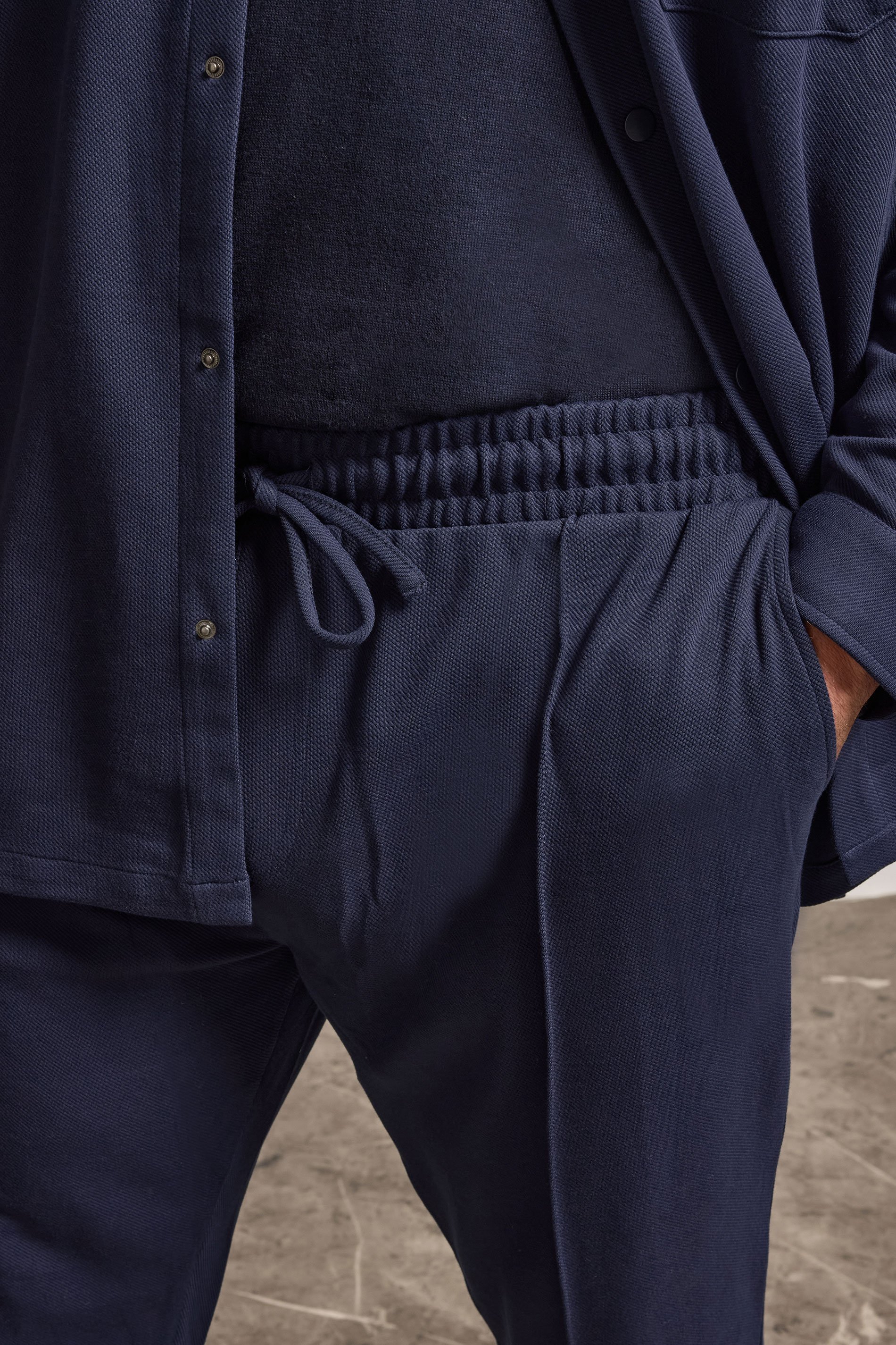 BadRhino Big & Tall Navy Blue Textured Jersey Joggers | BadRhino 1