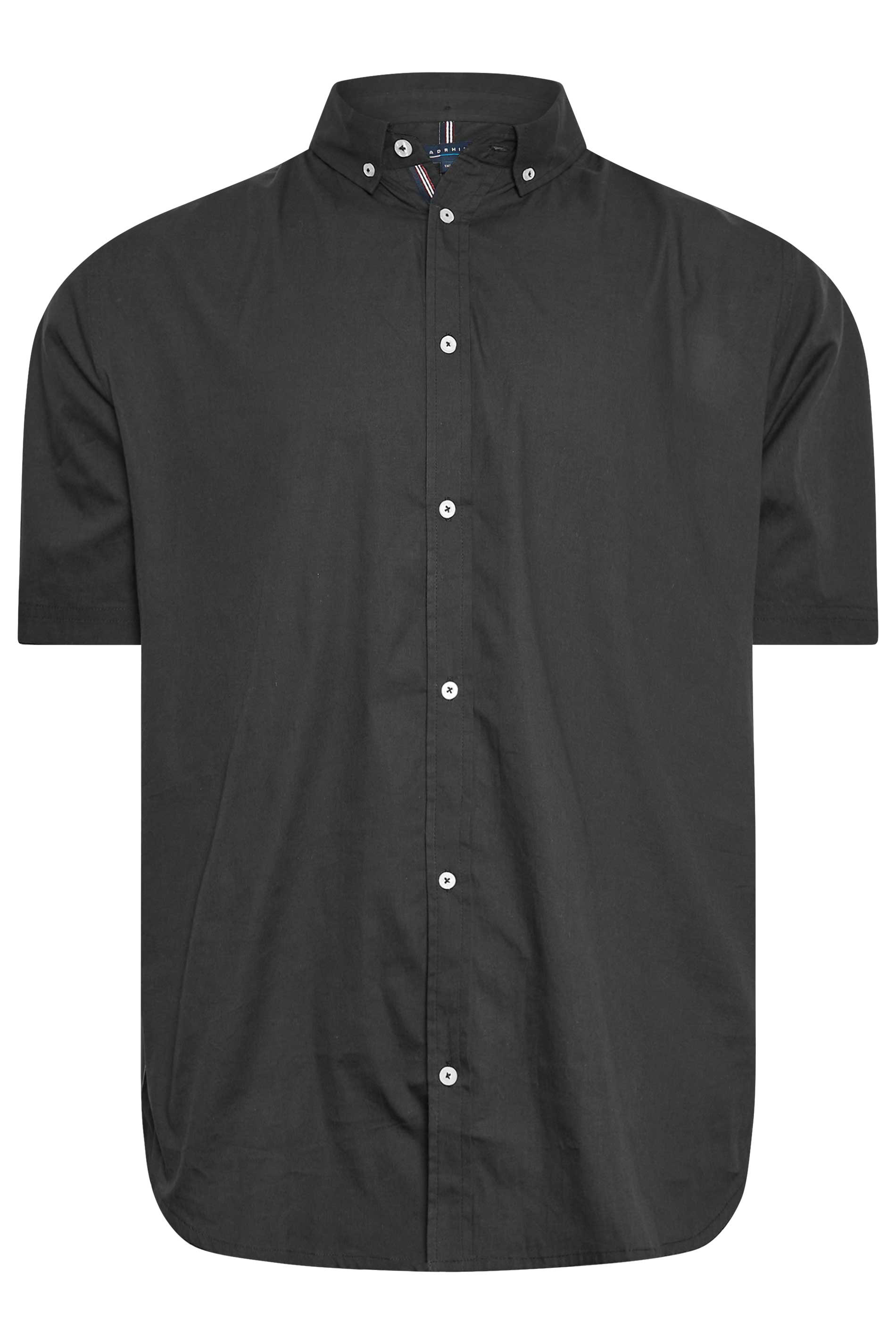 BadRhino Big & Tall Black 2 PACK Poplin Short Sleeve Shirts | BadRhino 3